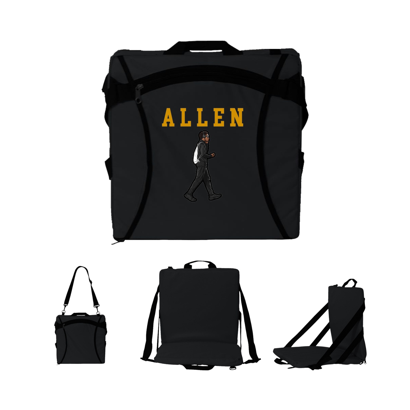 Folding Stadium Seat — Shirsey in Black