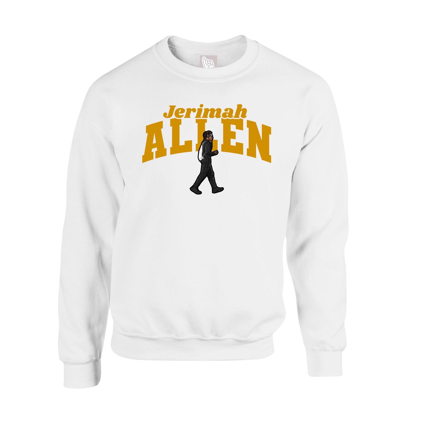 Fleece Crew — Signature Arch in White