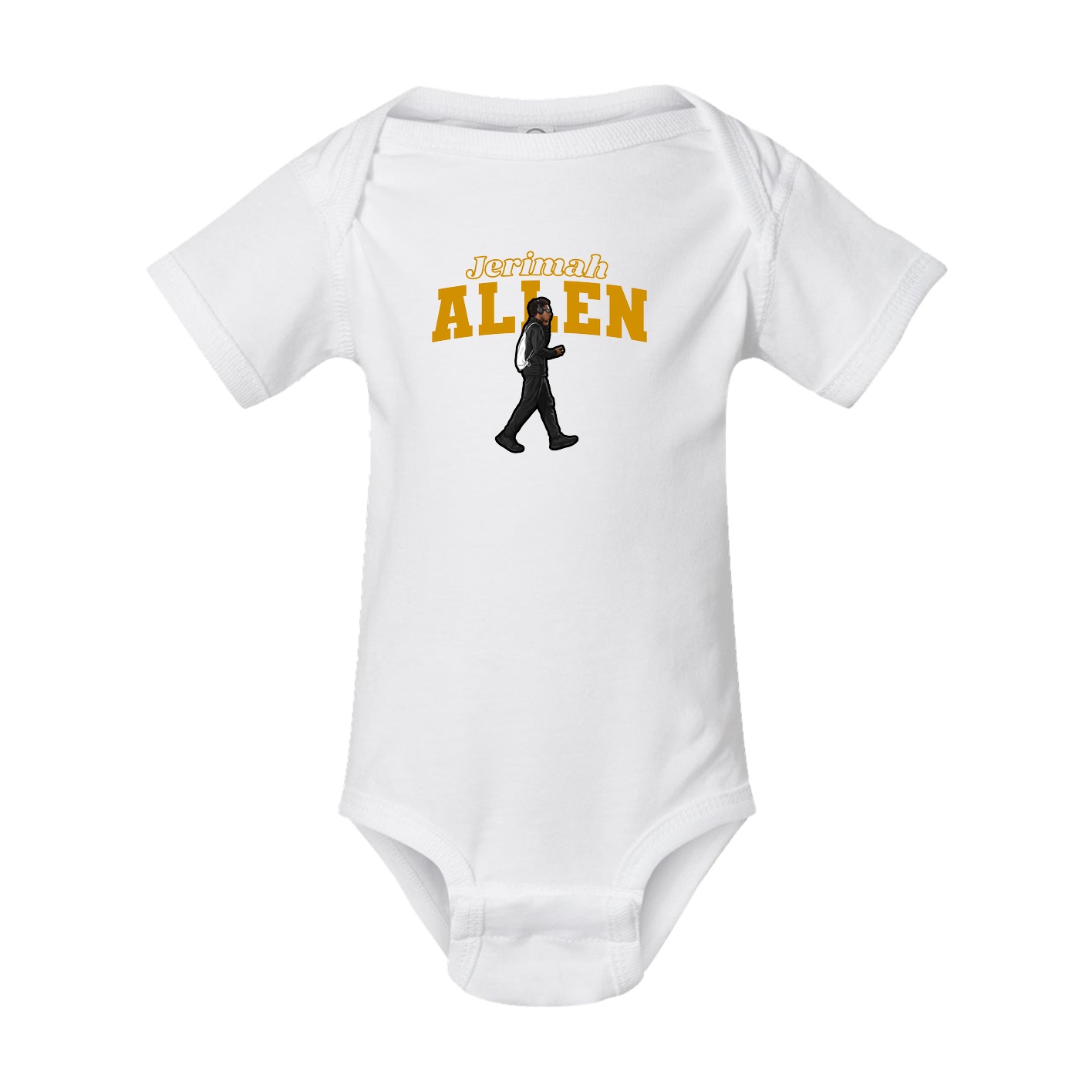 Baby Onesie — Name Arch in White