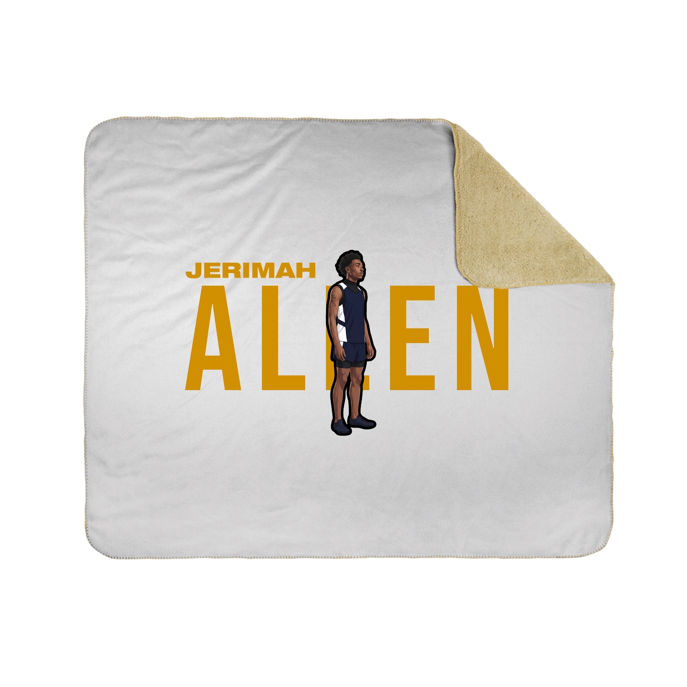 Throw Blanket — Player Name in White