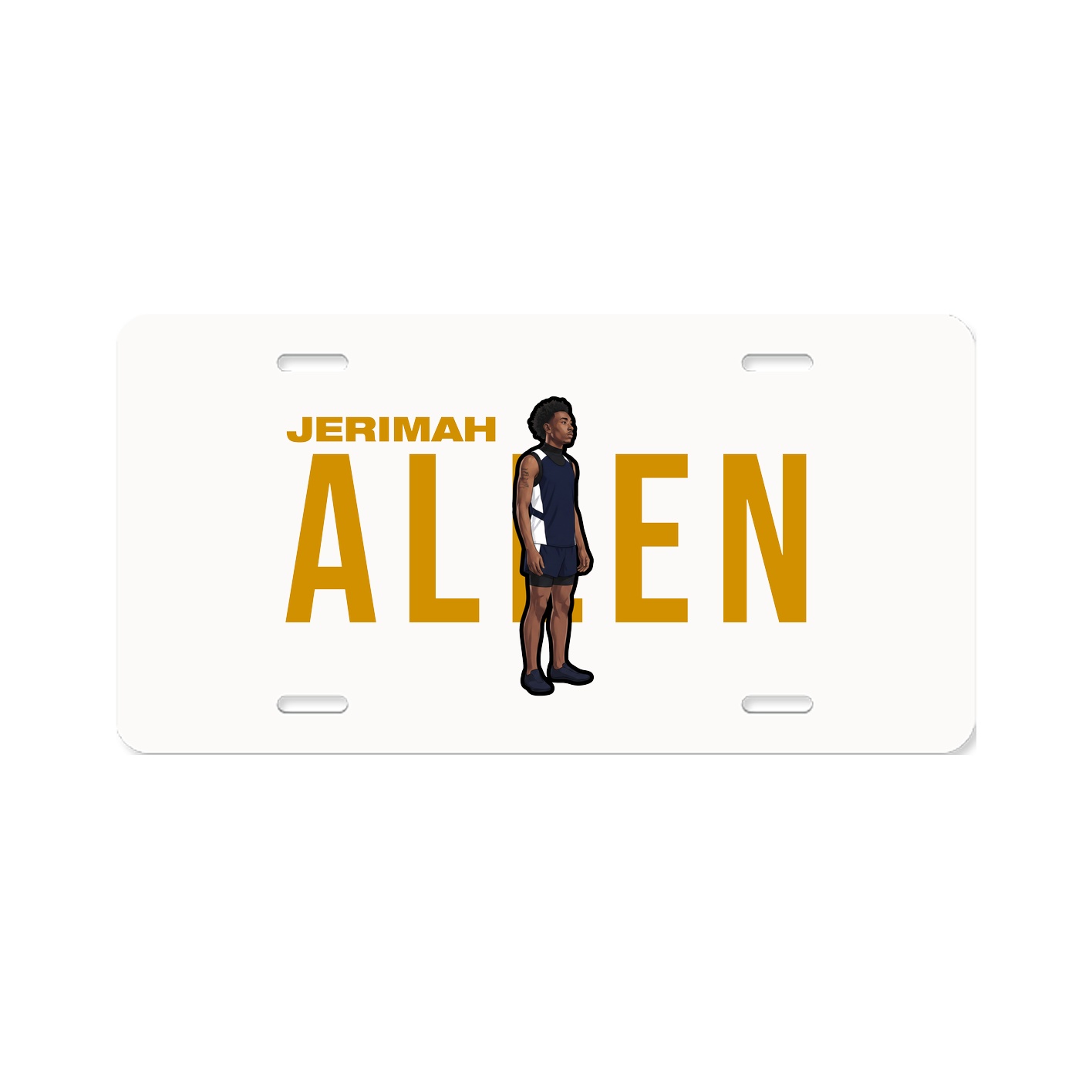 License Plate — Player Name in Classic