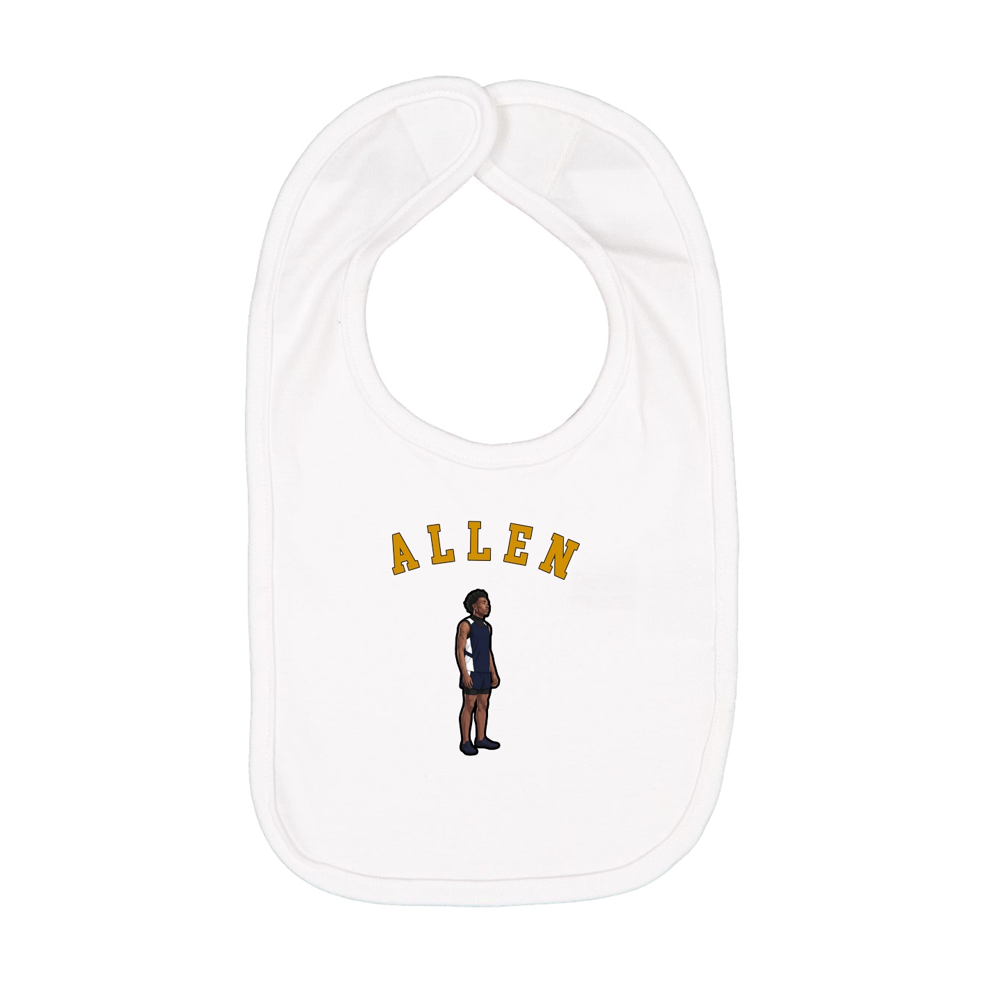 Infant Bib — Shirsey Arch in White