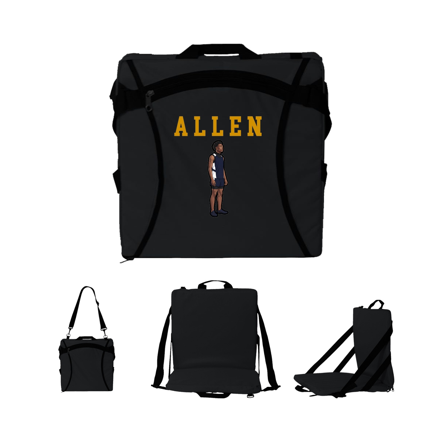 Folding Stadium Seat — Shirsey in Black