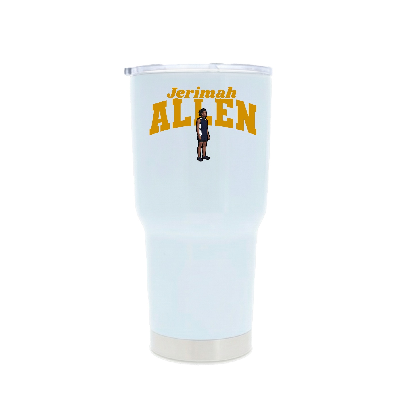30oz Stainless Steel Tumbler — Signature Arch in White