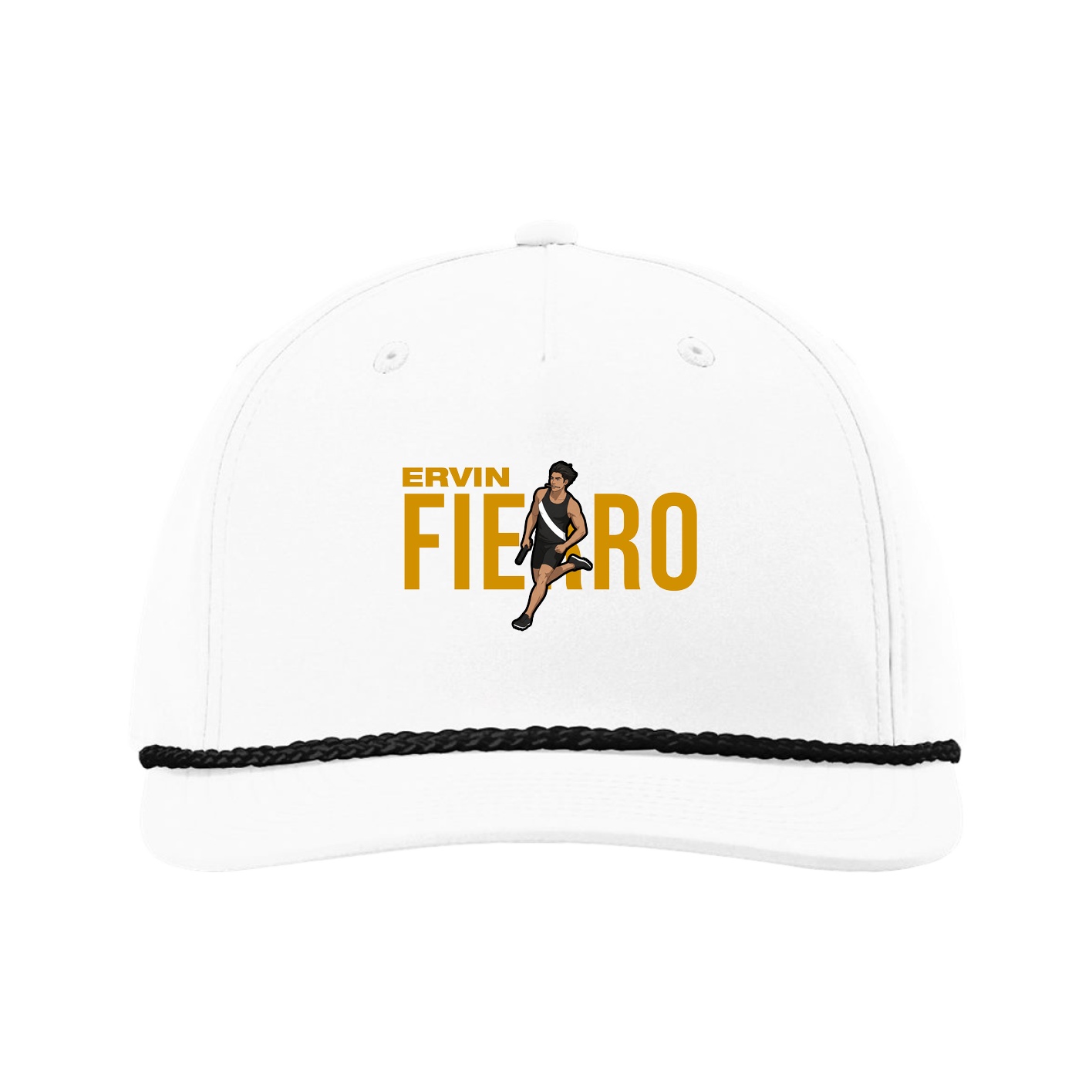 Five-Panel Classic Rope Cap — Player Name in White