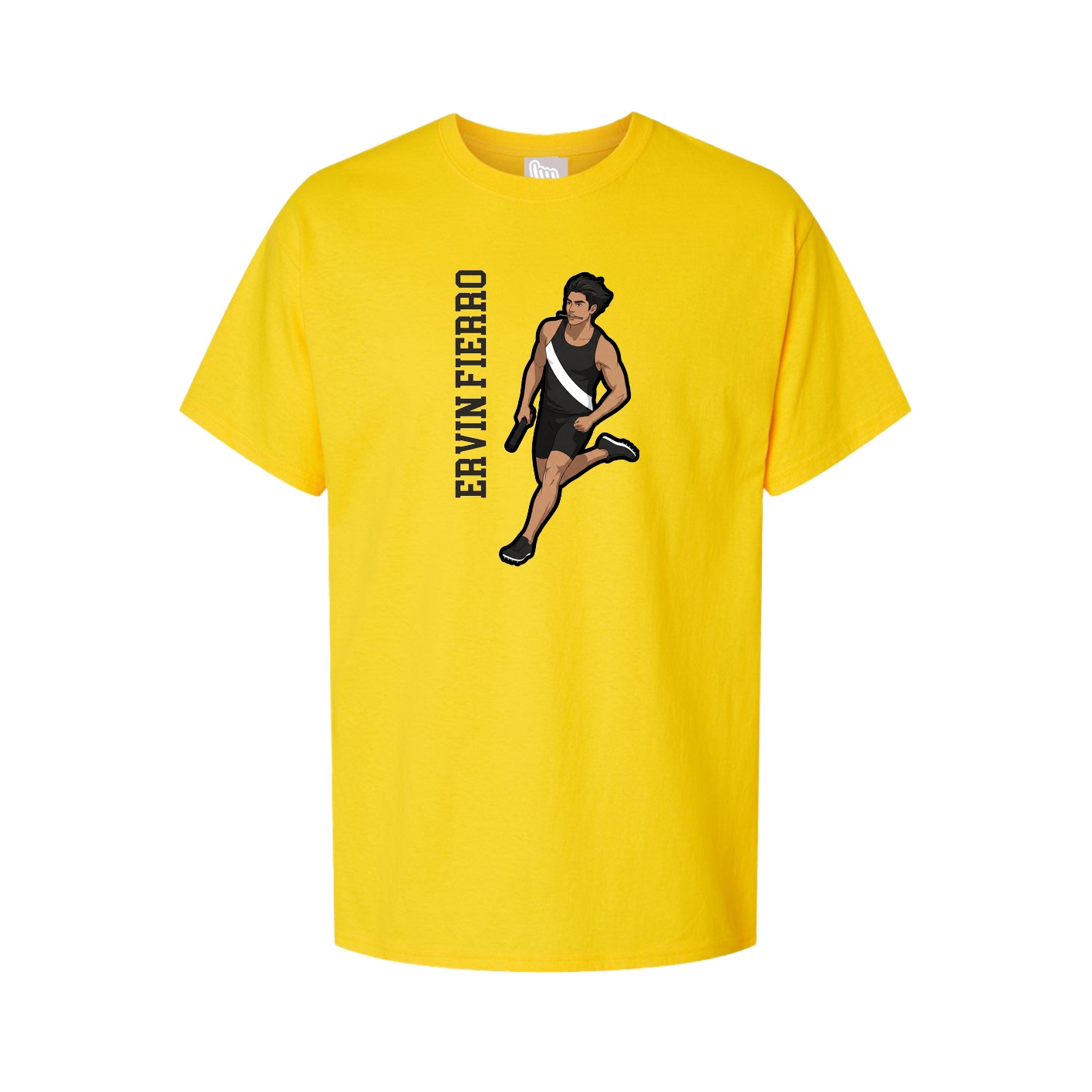 Youth Tee — Name Vertical in Gold