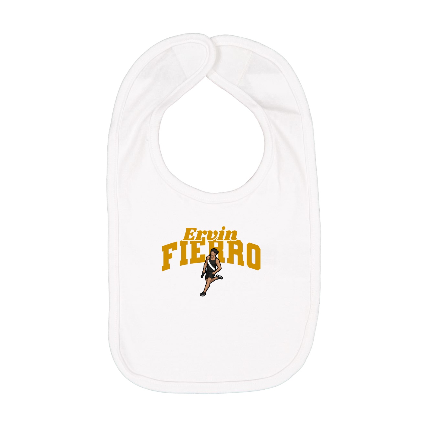Infant Bib — Signature Arch in White