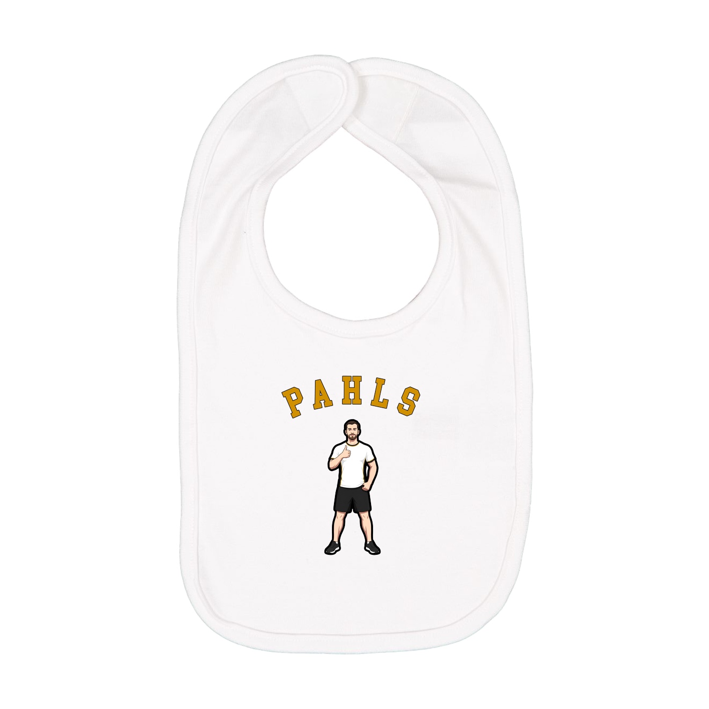 Infant Bib — Shirsey Arch in White