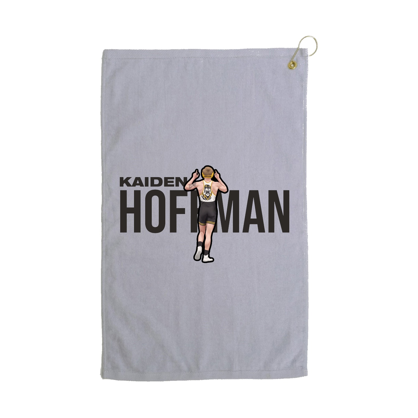 Golf Towel — Player Name in Grey