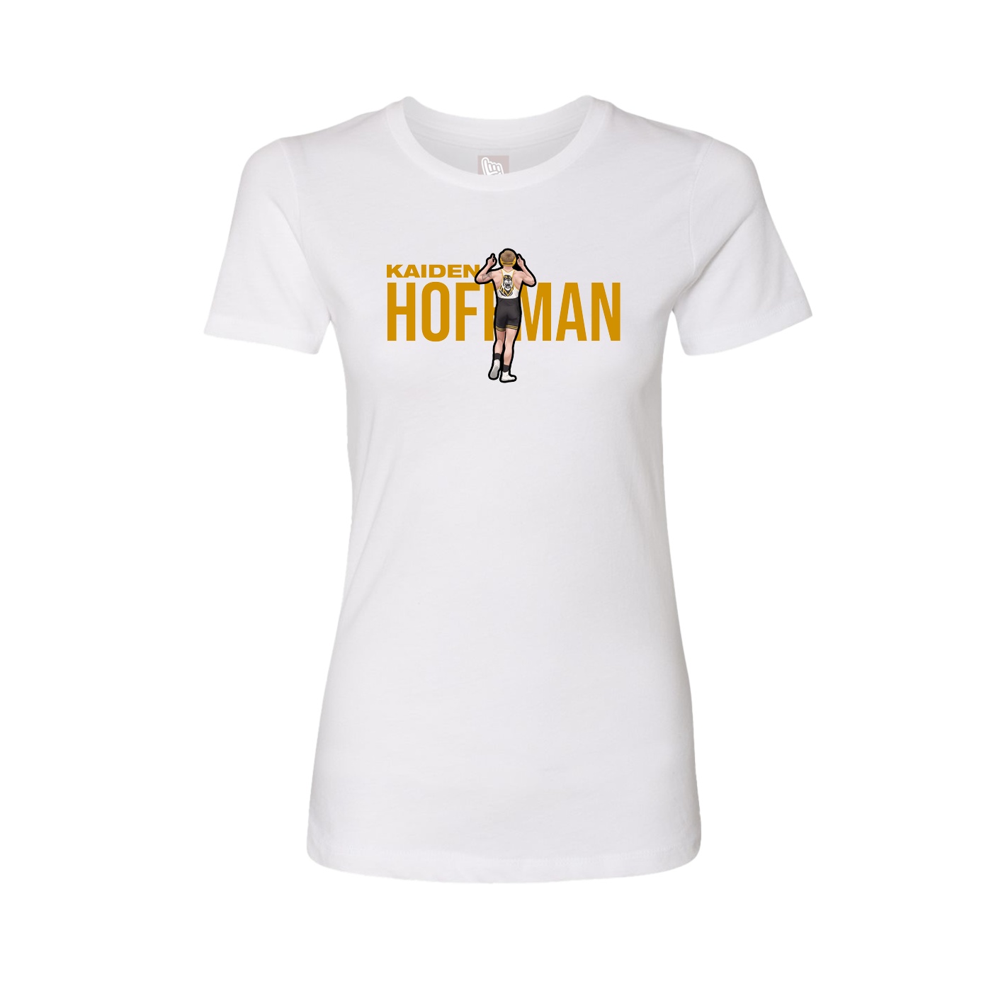 Fitted Women's Tee — Player Name in White