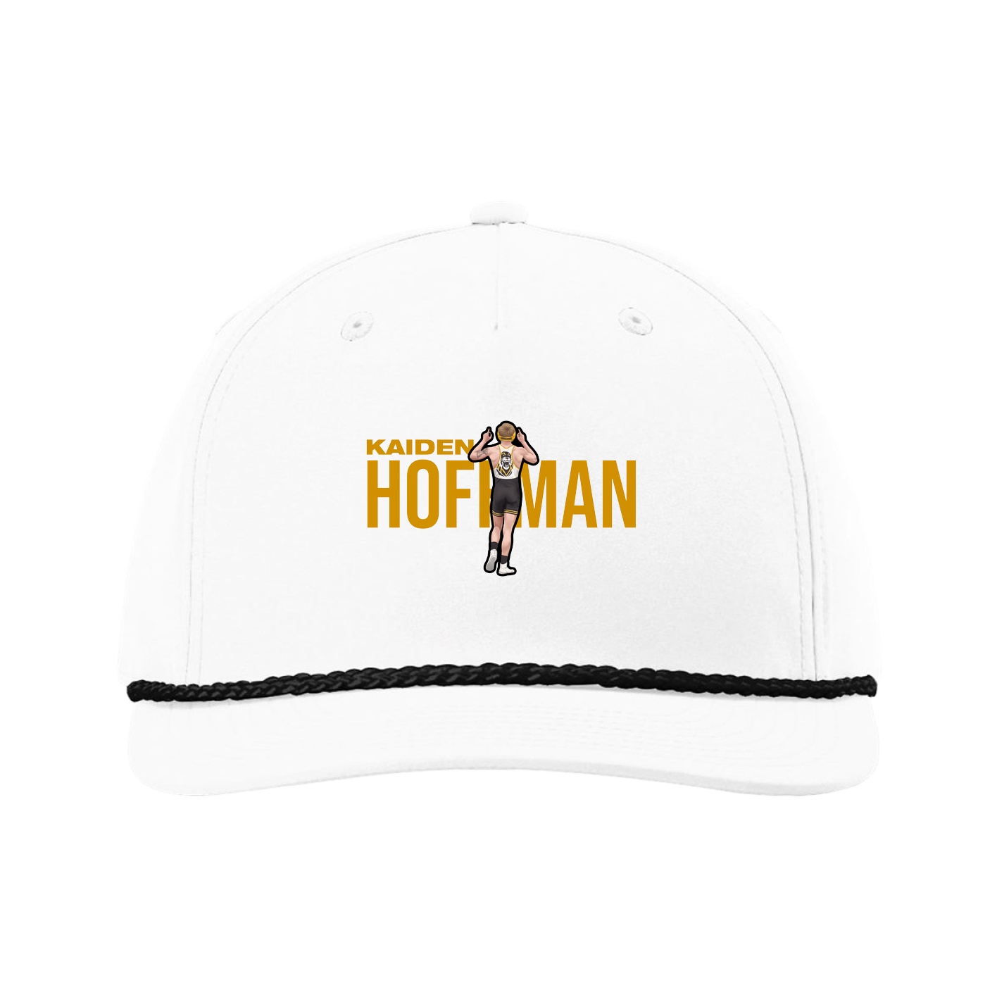 Five-Panel Classic Rope Cap — Player Name in White