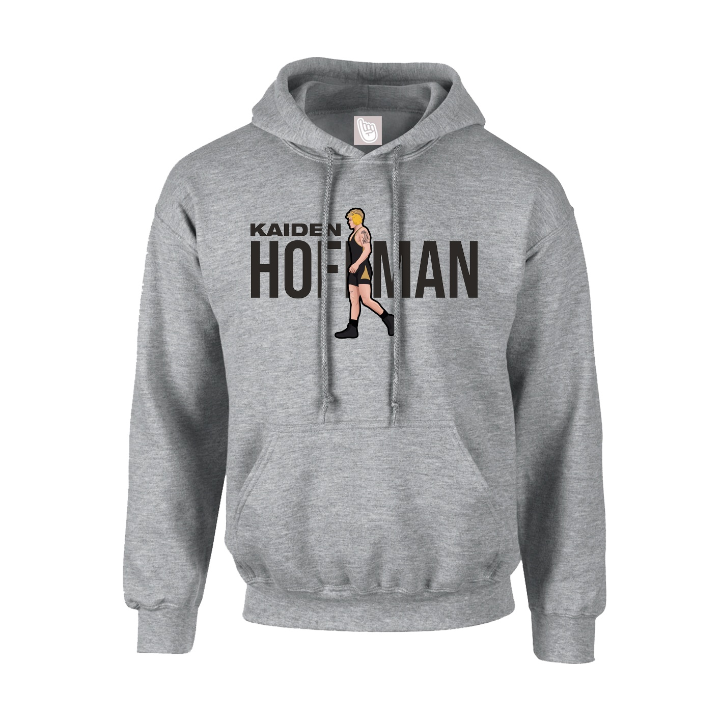Youth Hoodie — Player Name in Grey