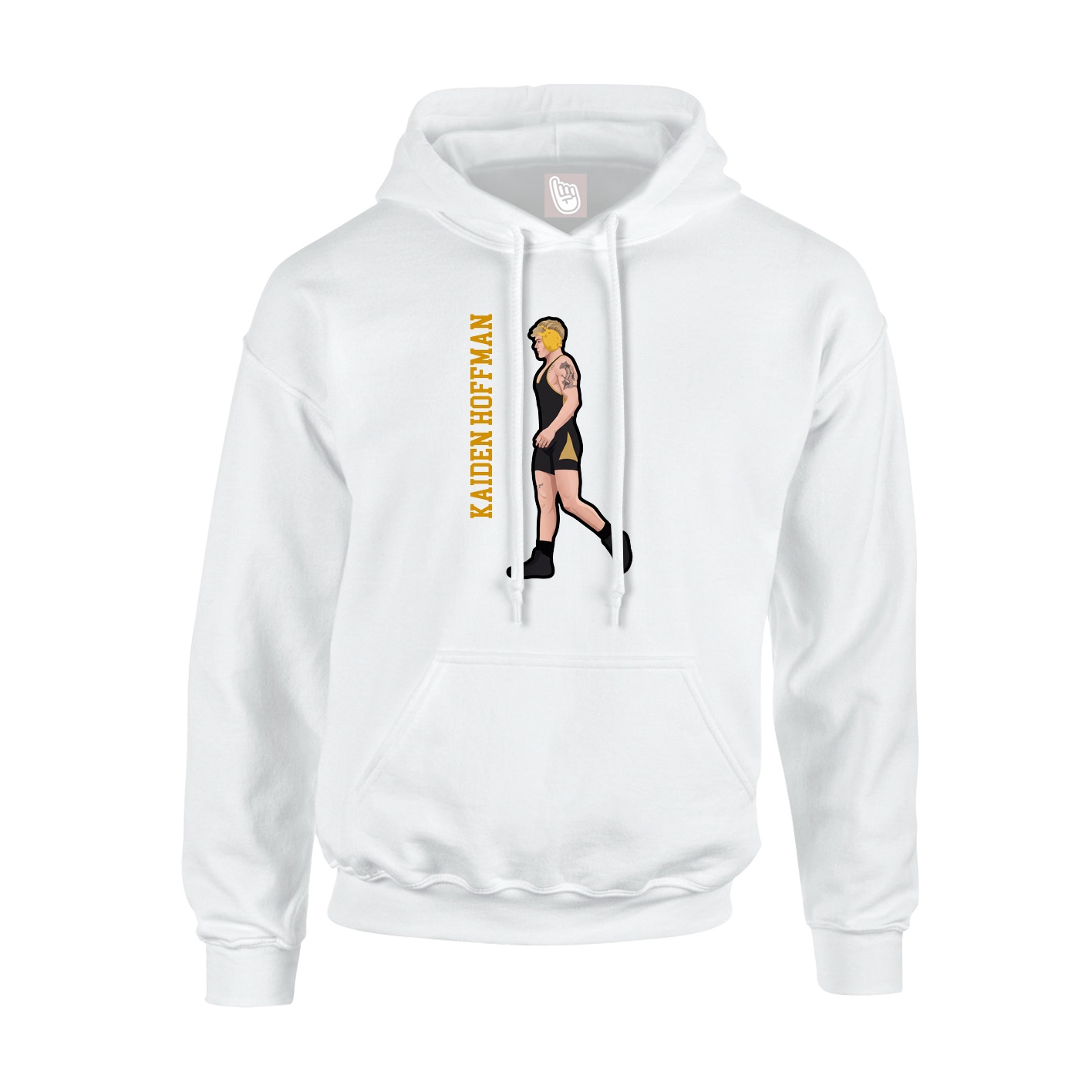 Hoodie — Name Vertical in White