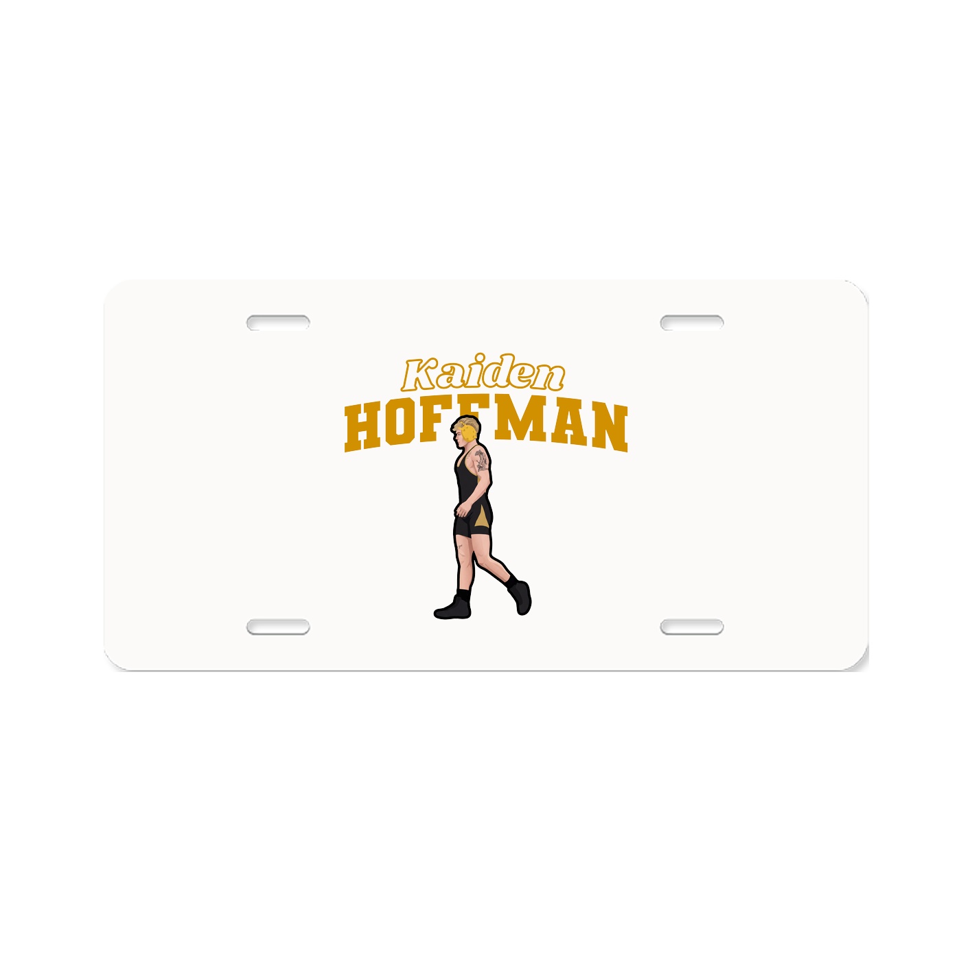 License Plate — Name Arch in Classic