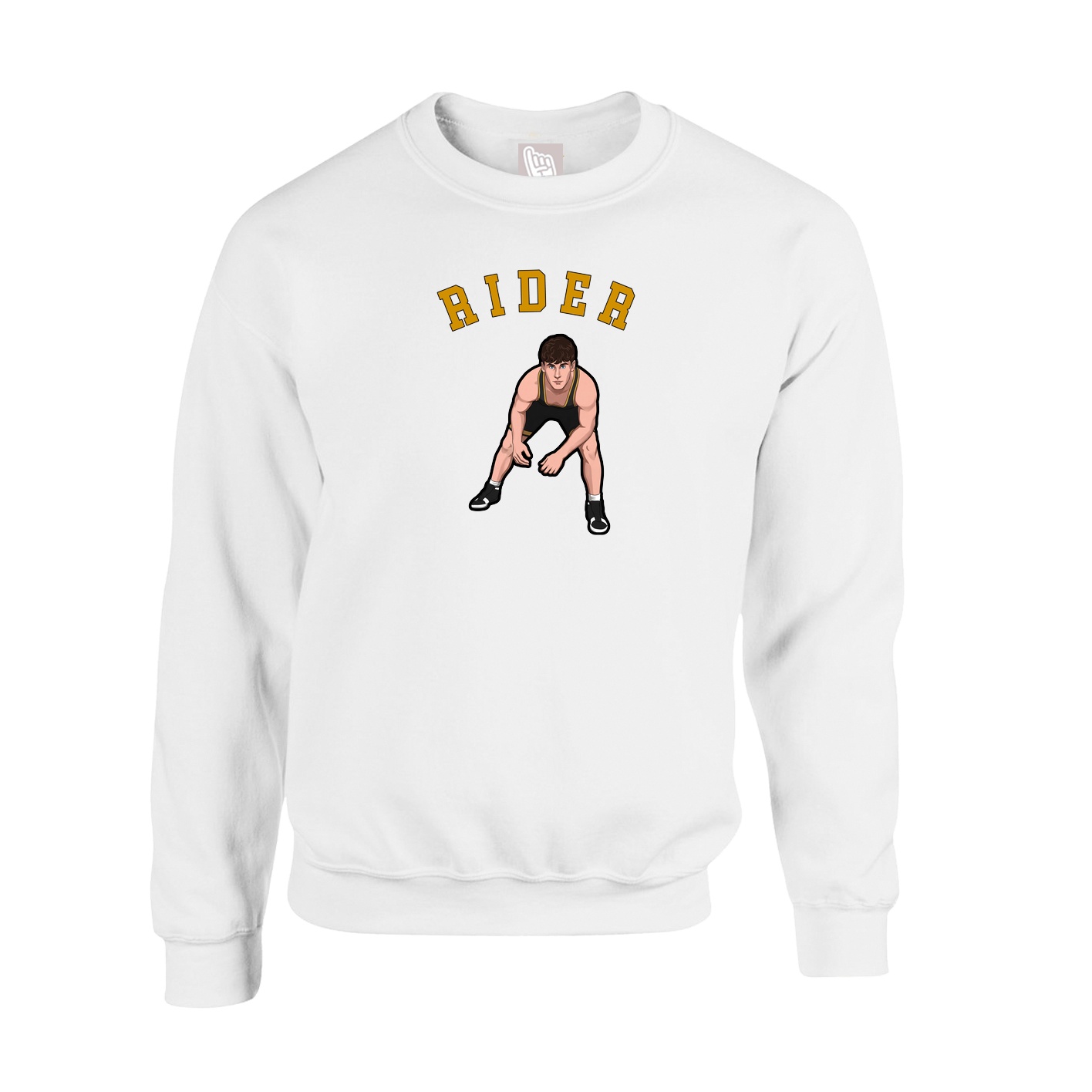 Fleece Crew — Shirsey Arch in White