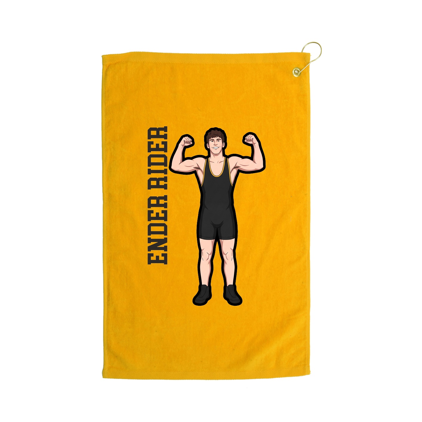 Golf Towel — Name Vertical in Gold