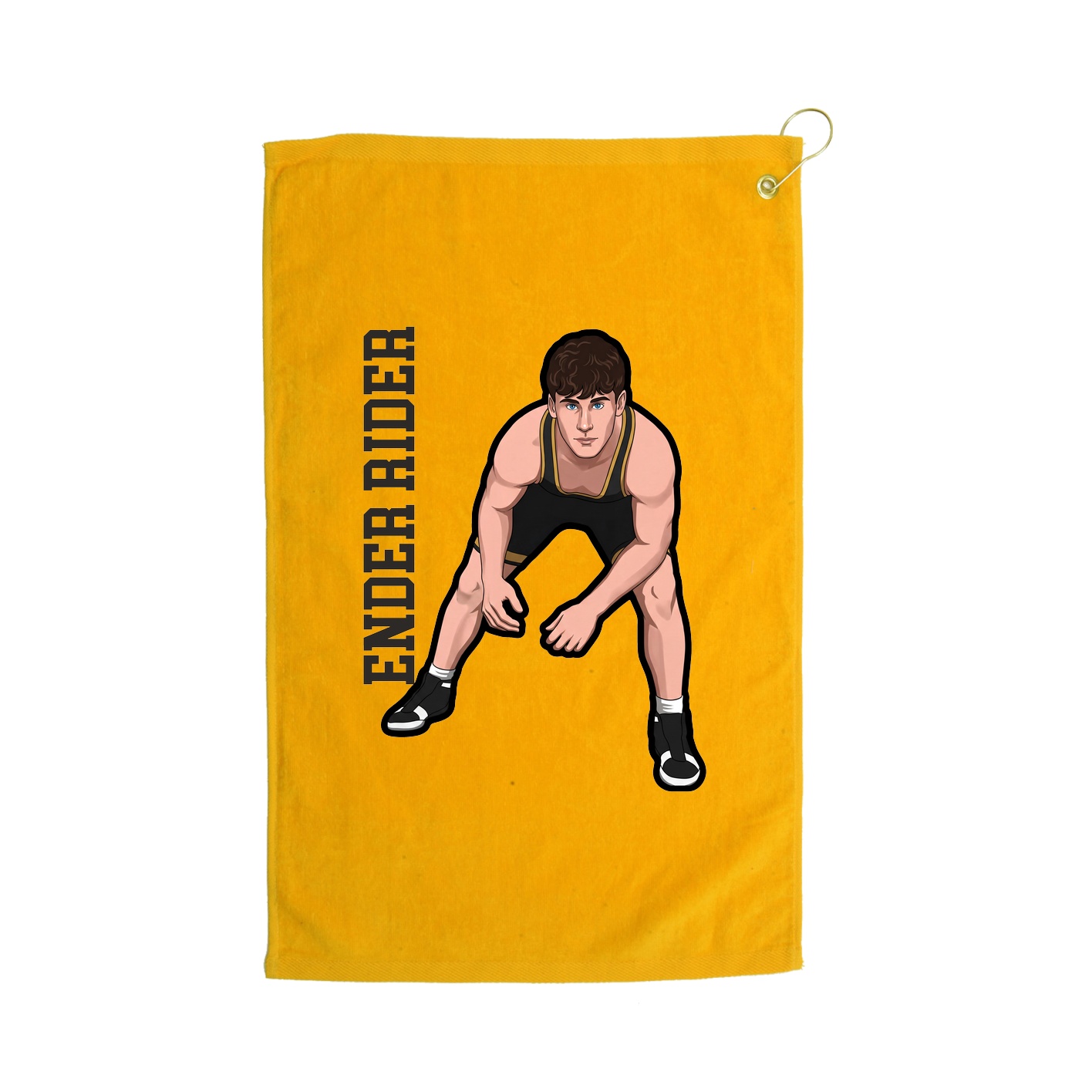Golf Towel — Name Vertical in Gold