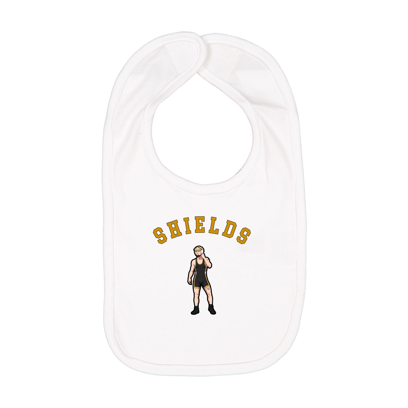 Infant Bib — Shirsey Arch in White