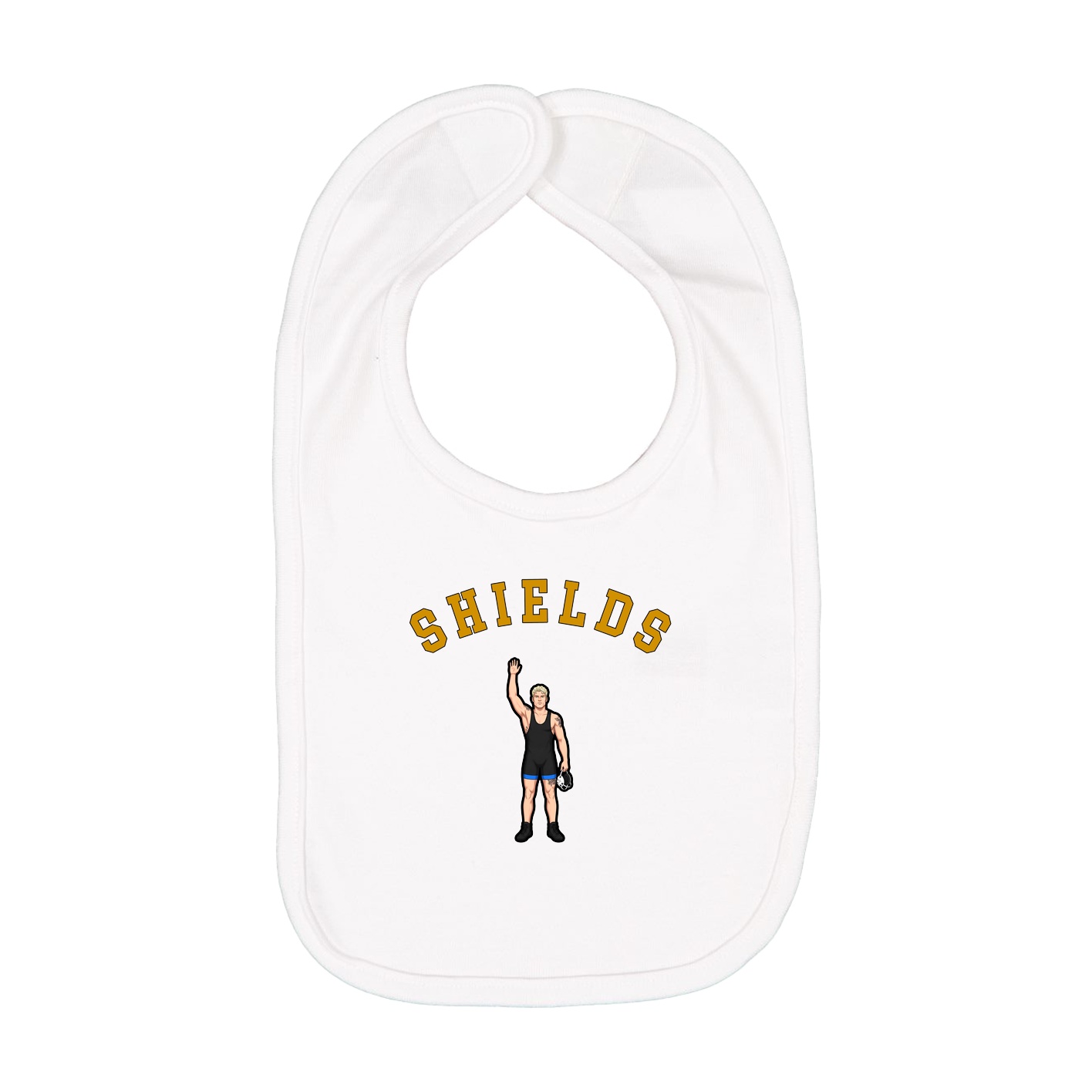 Infant Bib — Shirsey Arch in White