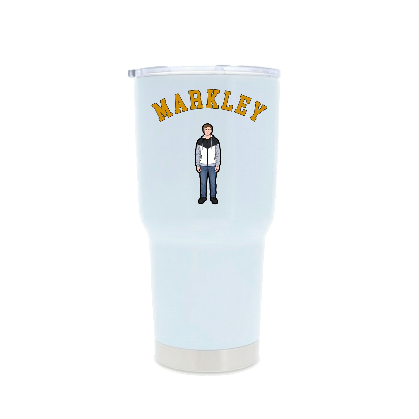 30oz Stainless Steel Tumbler — Shirsey Arch in White