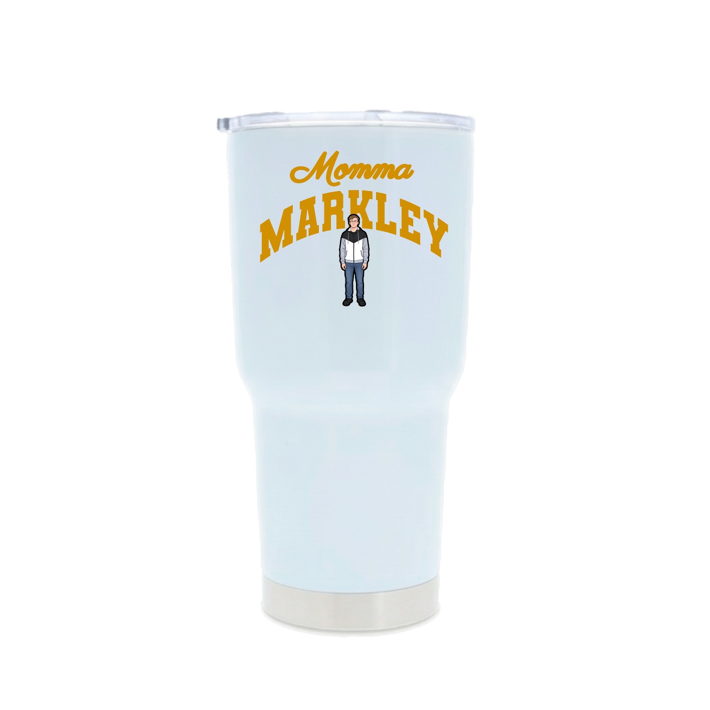 30oz Stainless Steel Tumbler — Mothers Day Arch in White
