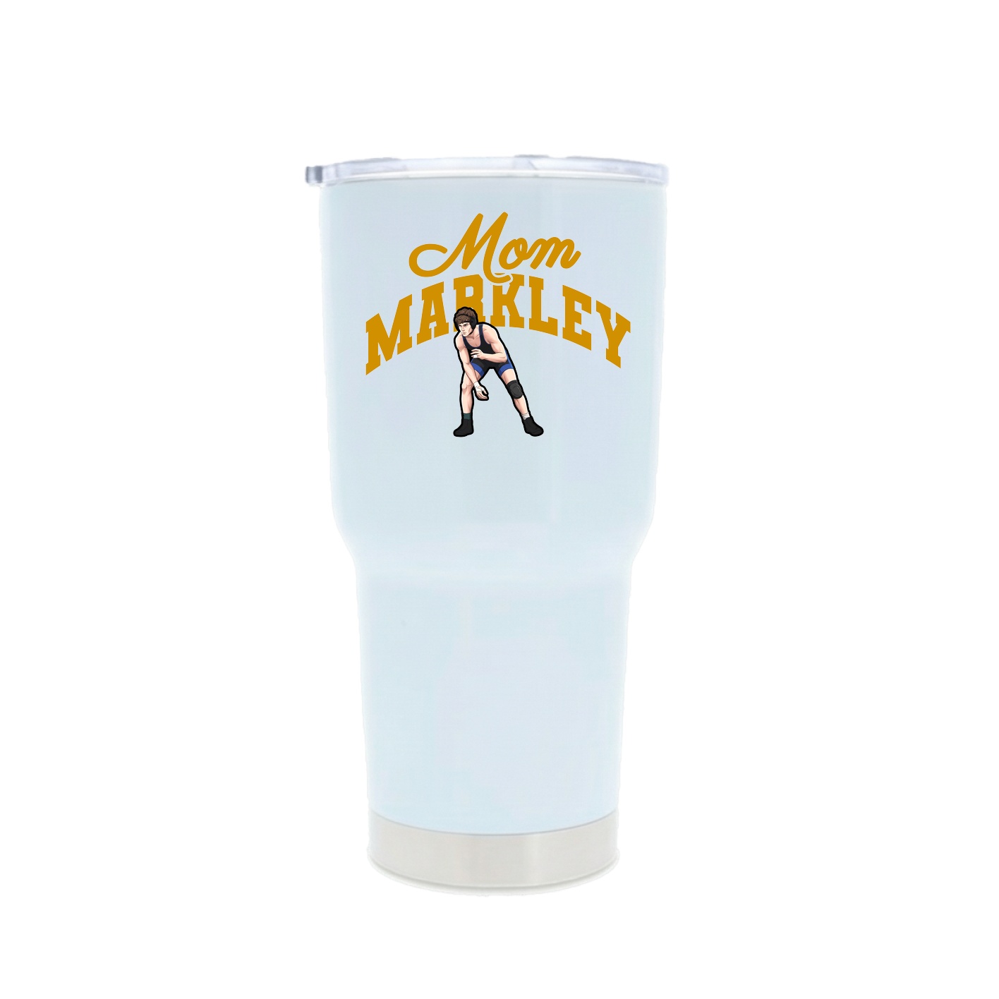 30oz Stainless Steel Tumbler — Mothers Day Arch in White