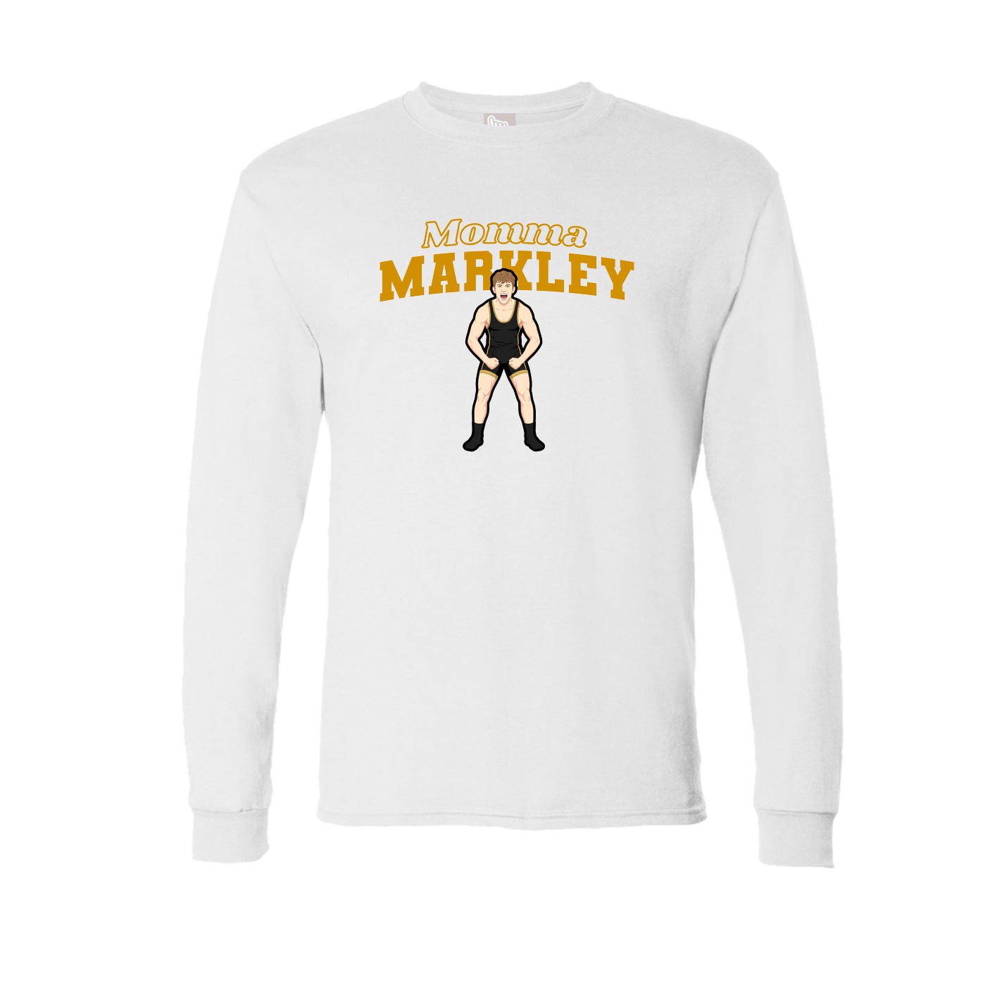 Long Sleeve Tee — Mothers Day Block in White