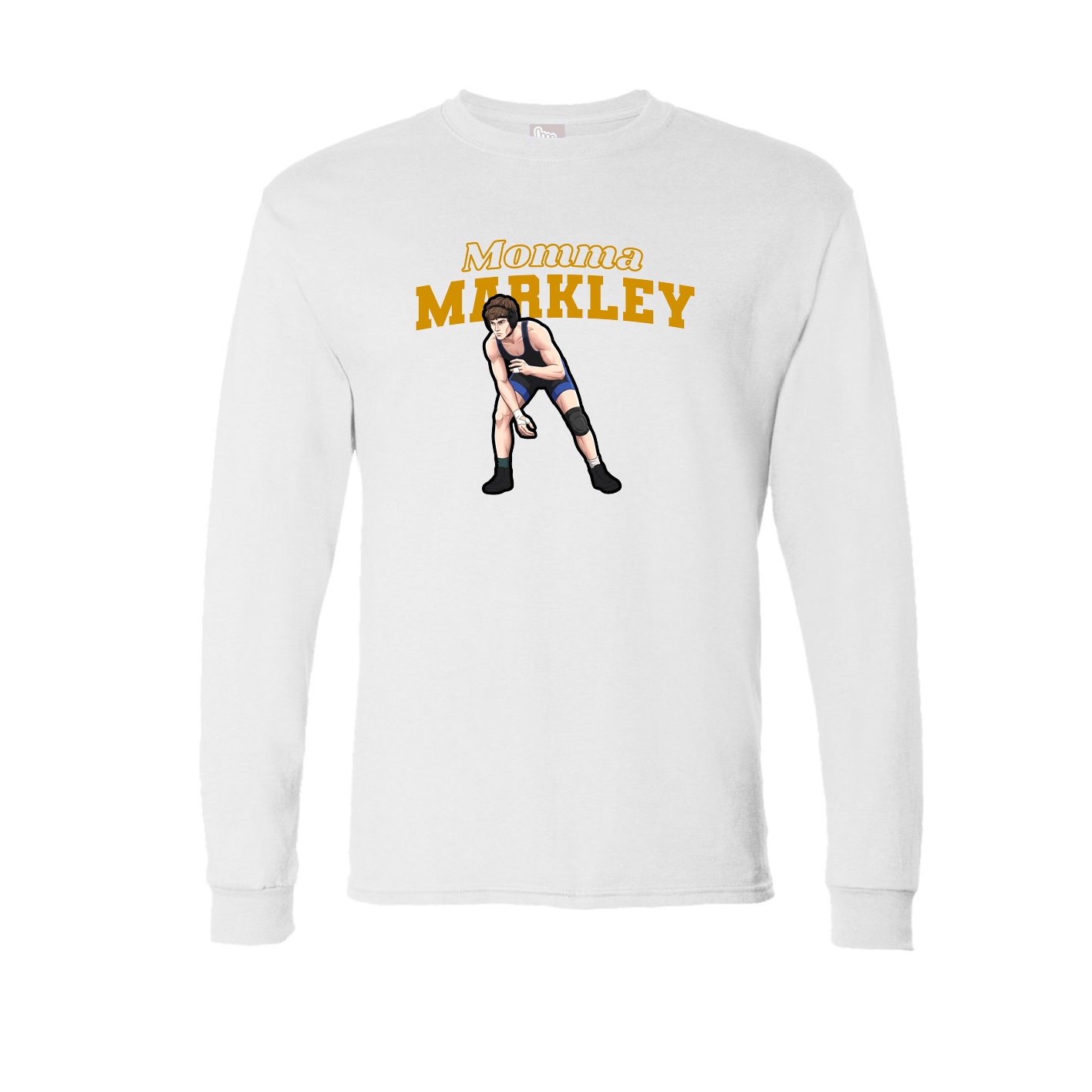 Long Sleeve Tee — Mothers Day Block in White