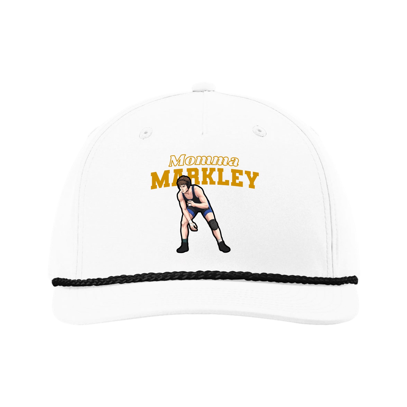 Five-Panel Classic Rope Cap — Mothers Day Block in White