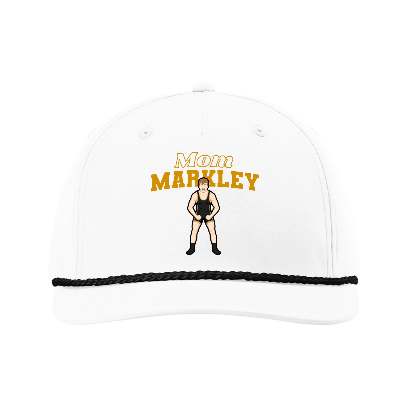 Five-Panel Classic Rope Cap — Mothers Day Block in White