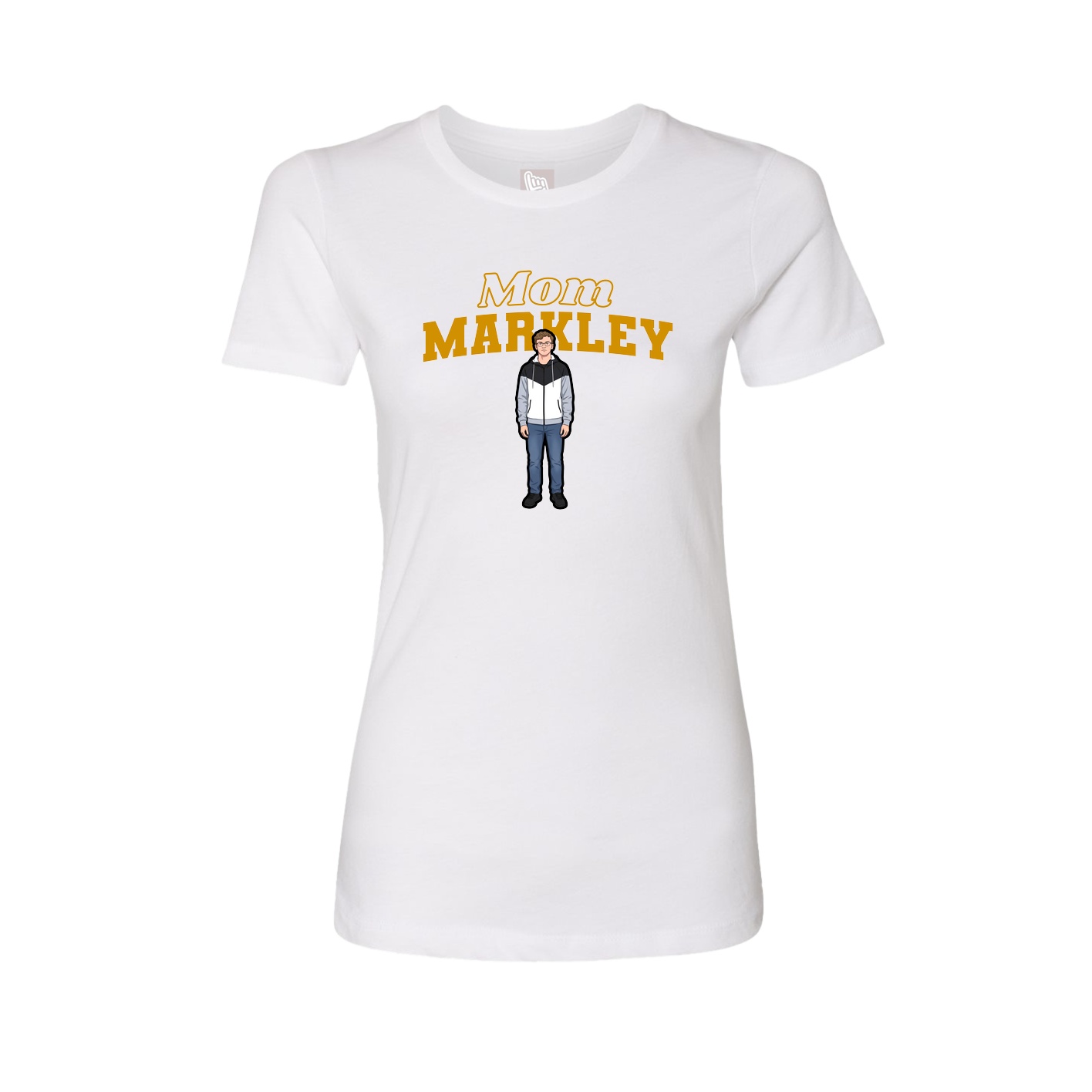 Womens Tee — Mothers Day Block in White