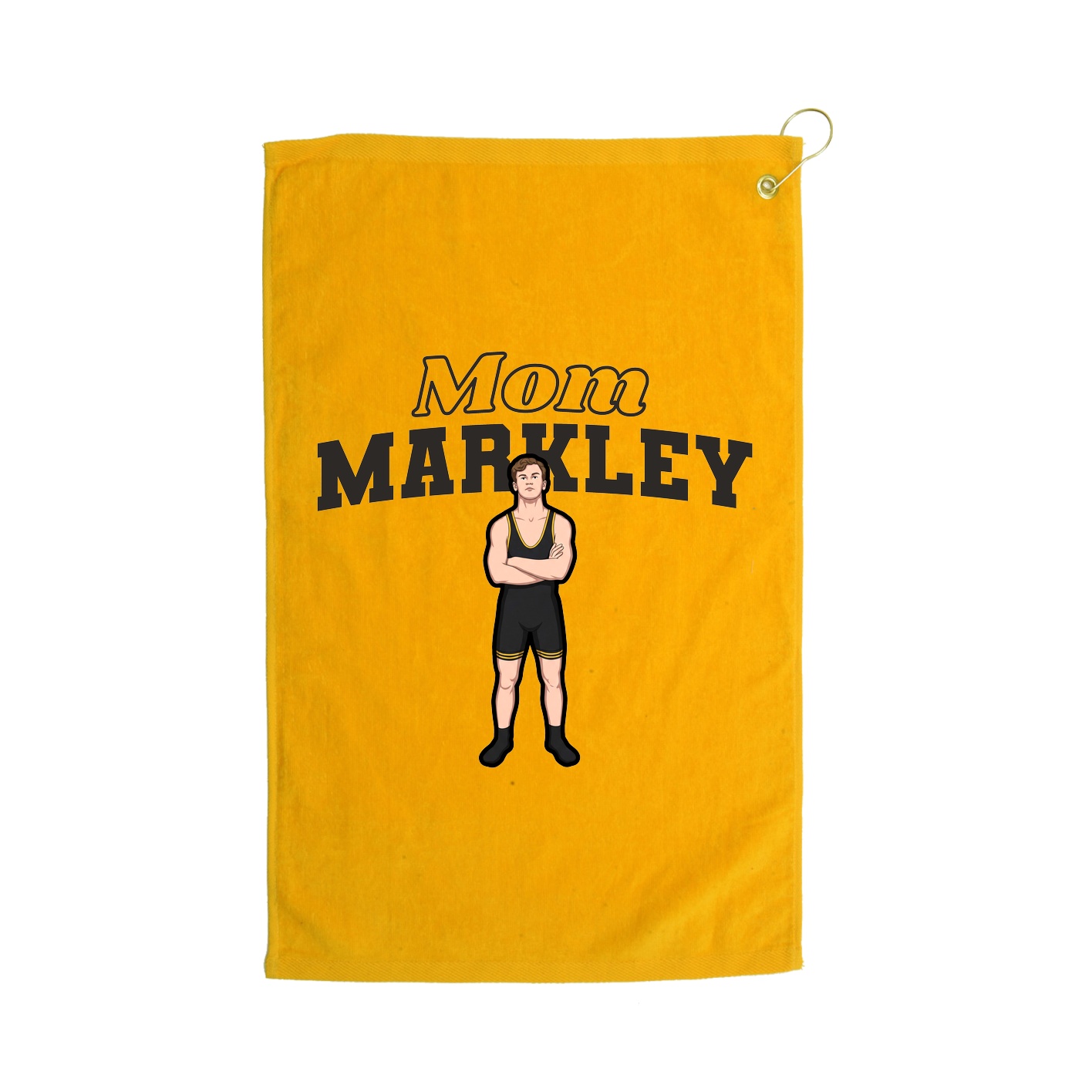 Golf Towel — Mothers Day Block in Gold