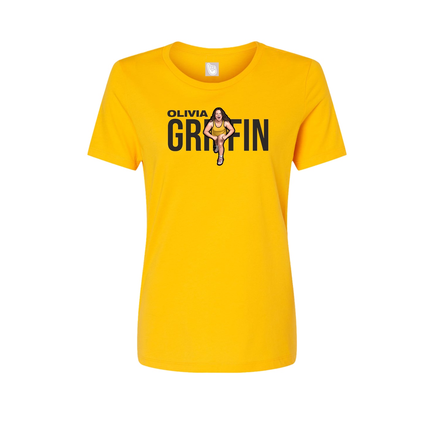 Fitted Women's Tee — Player Name in Gold