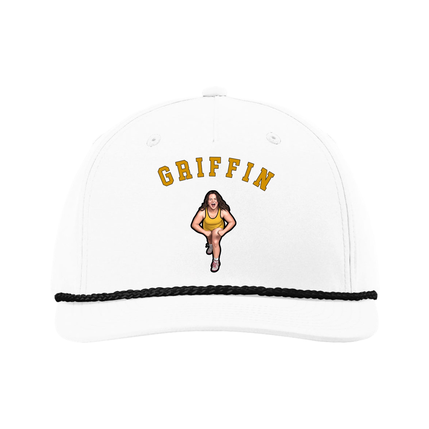 Five-Panel Classic Rope Cap — Shirsey Arch in White