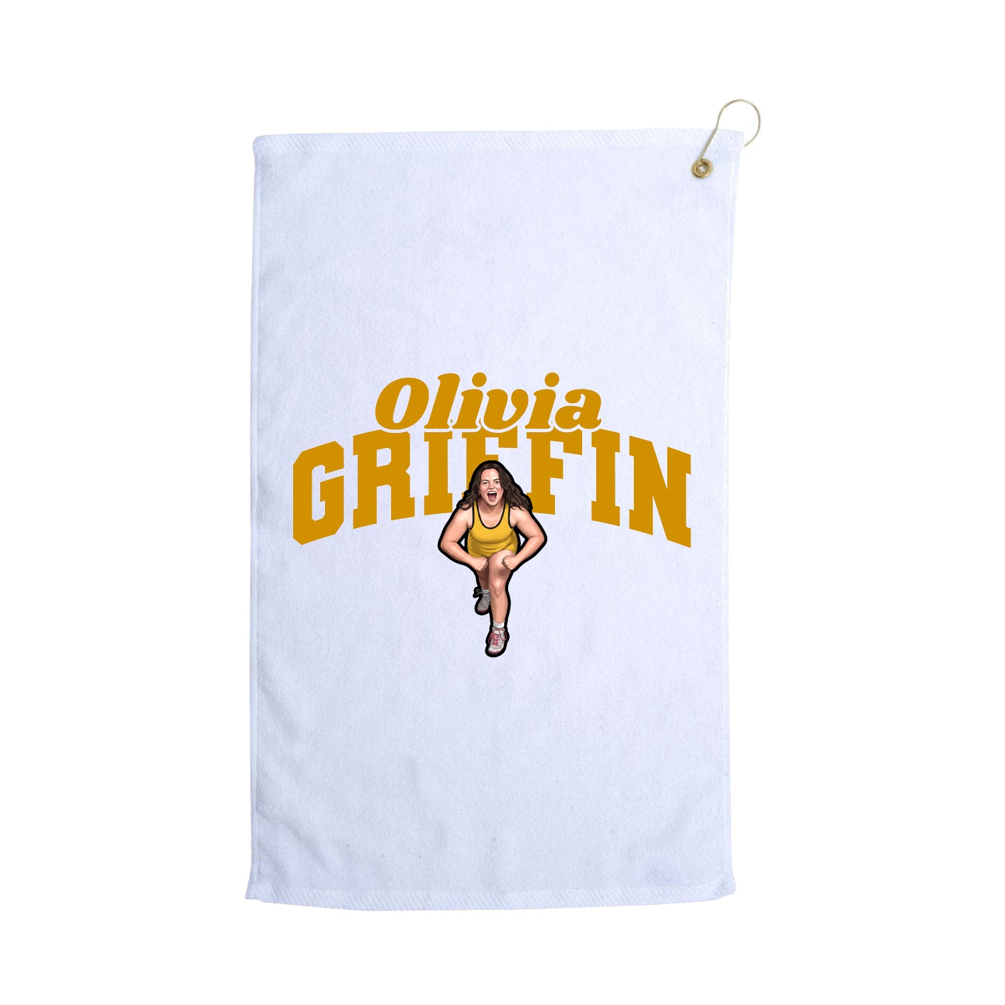 Golf Towel — Signature Arch in White