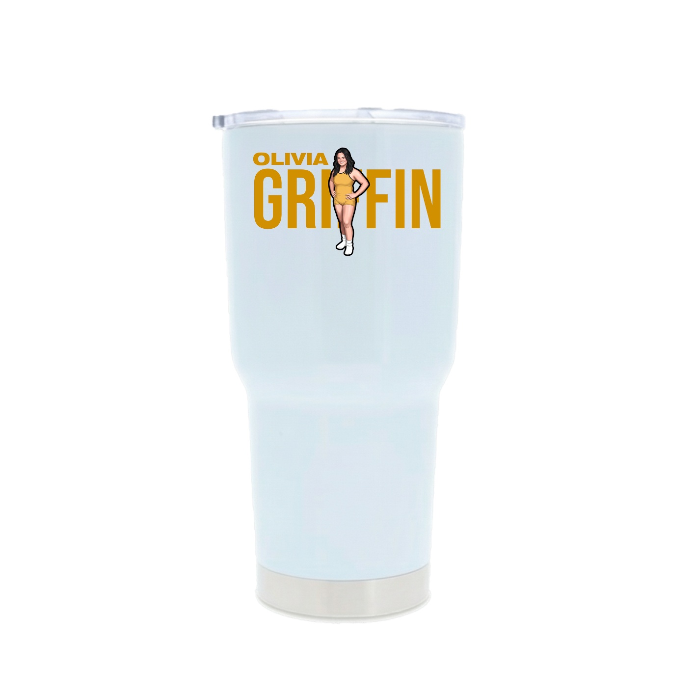 30oz Stainless Steel Tumbler — Player Name in White