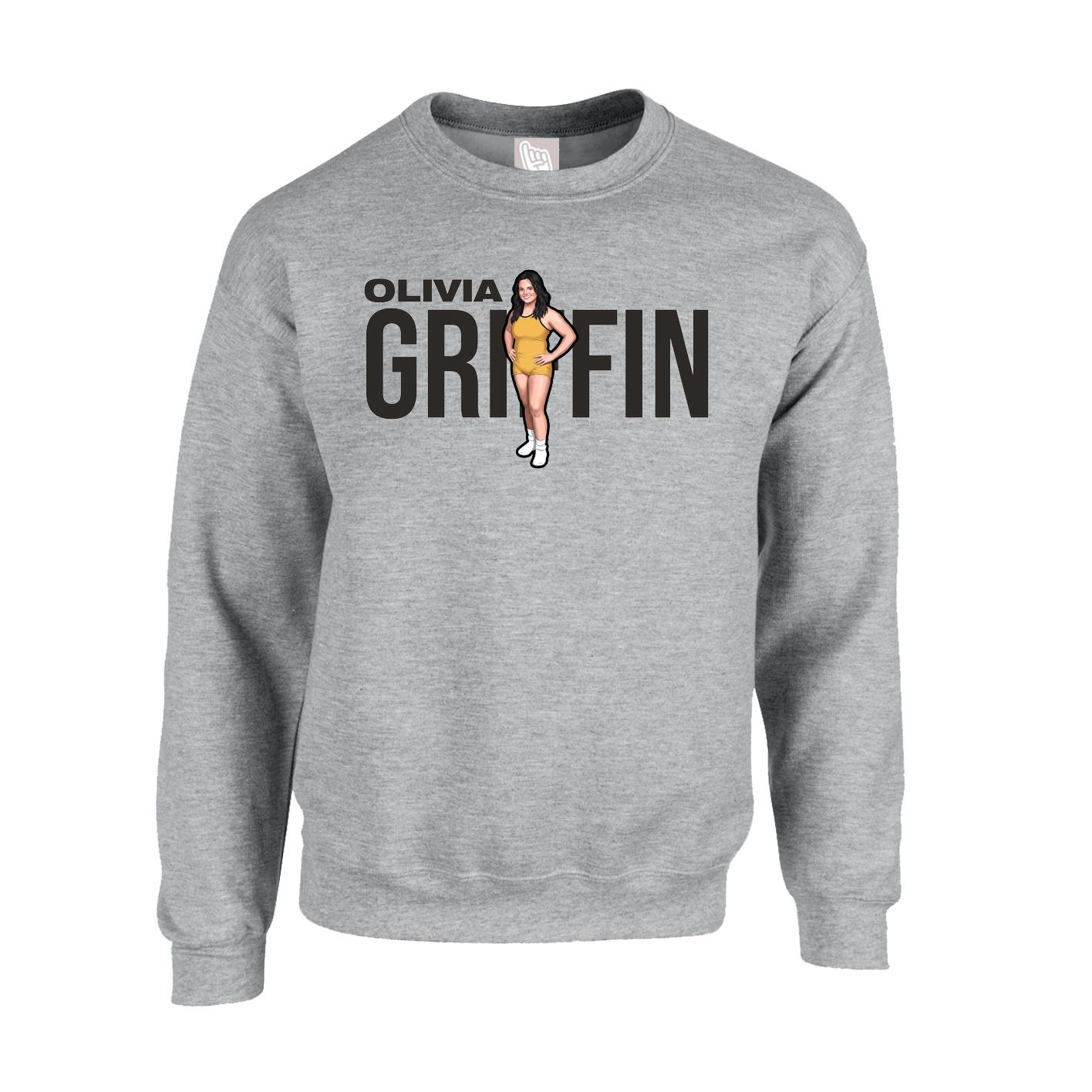 Fleece Crew — Player Name in Grey