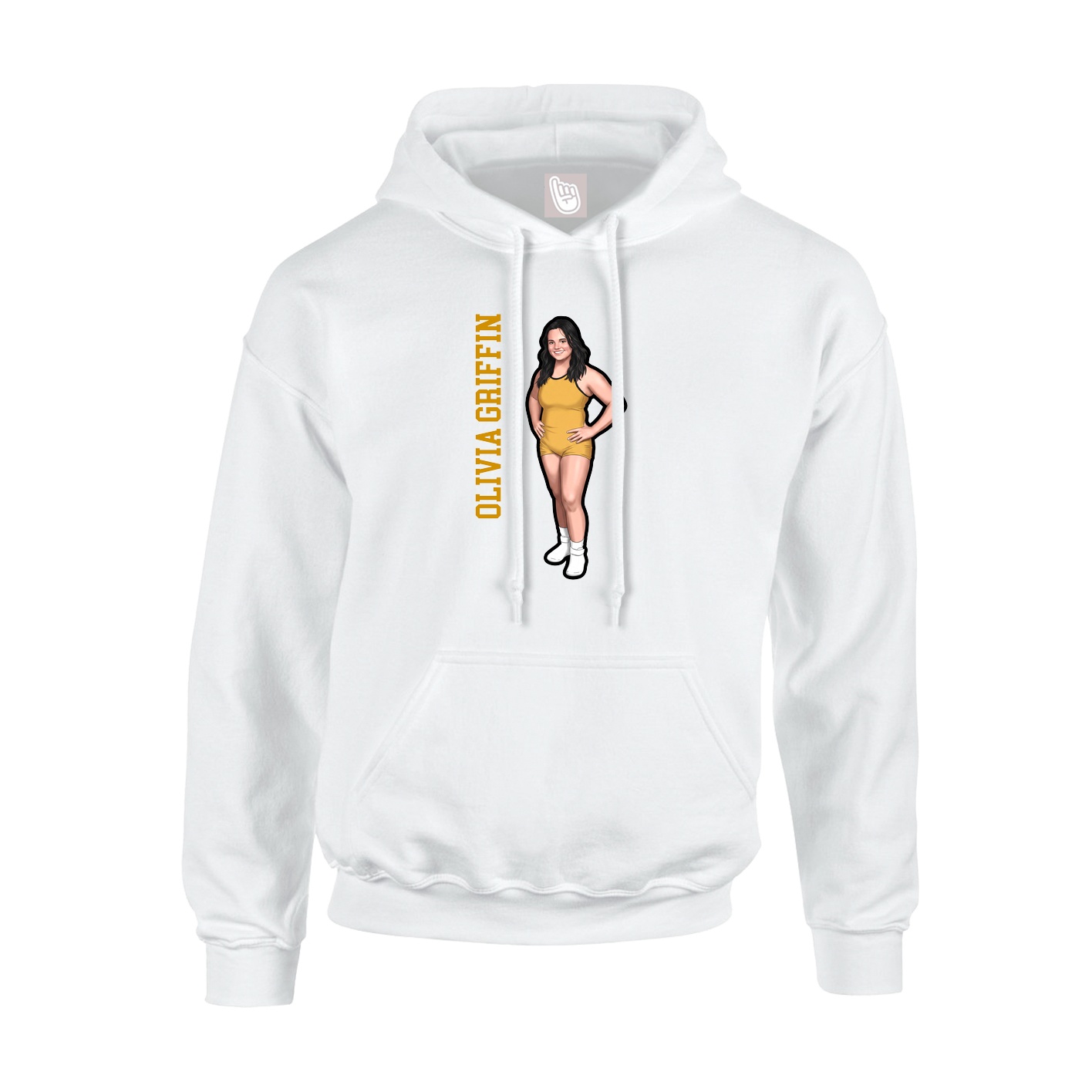 Youth Hoodie — Name Vertical in White