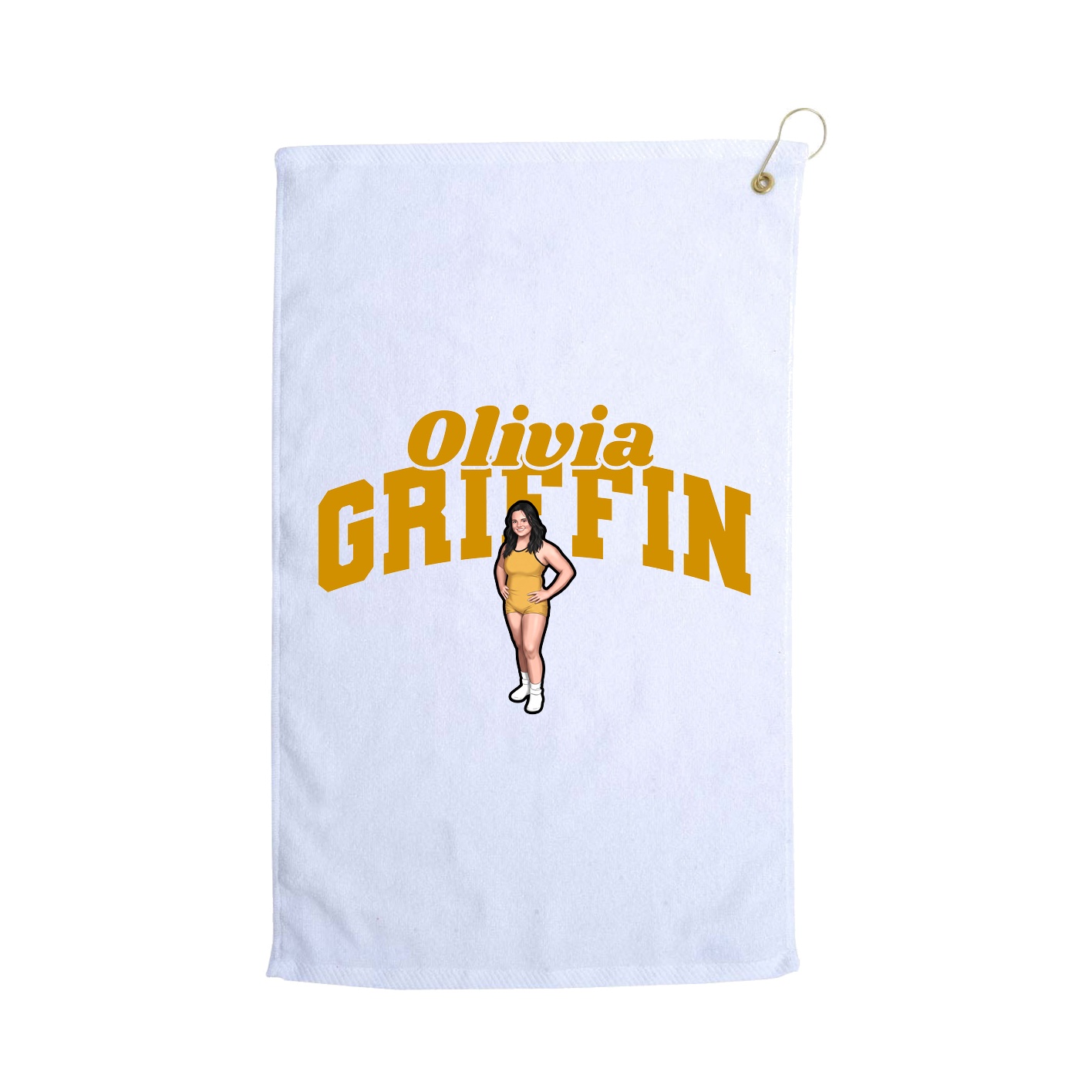 Golf Towel — Signature Arch in White