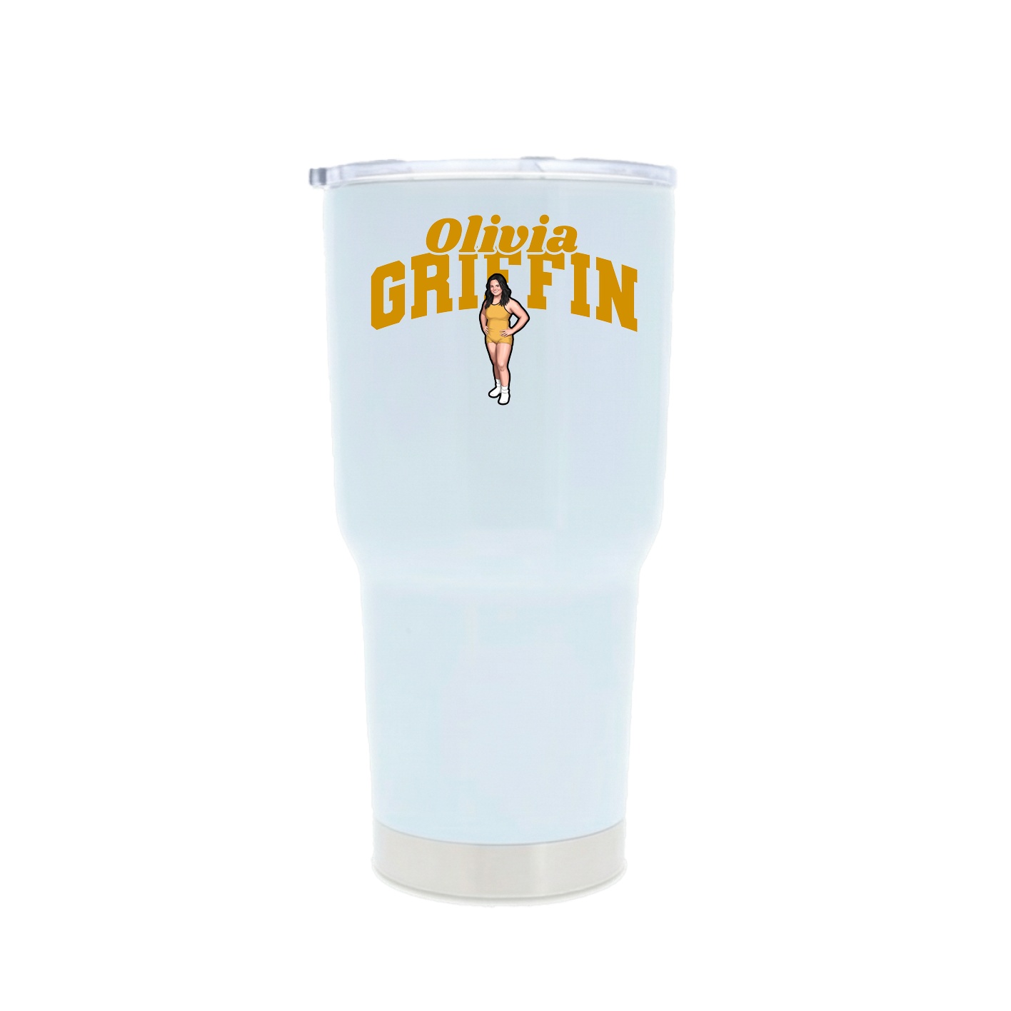 30oz Stainless Steel Tumbler — Signature Arch in White