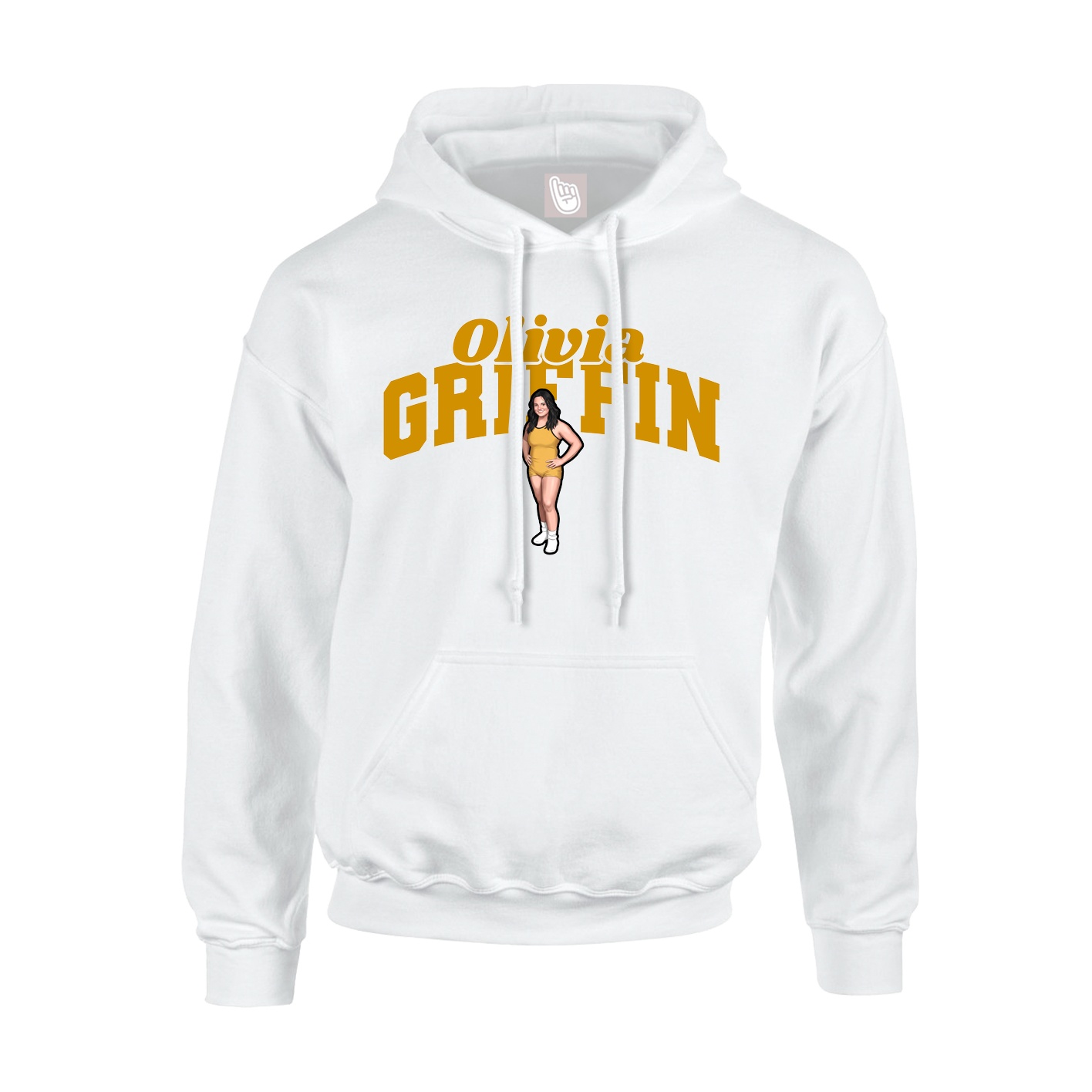 Youth Hoodie — Signature Arch in White