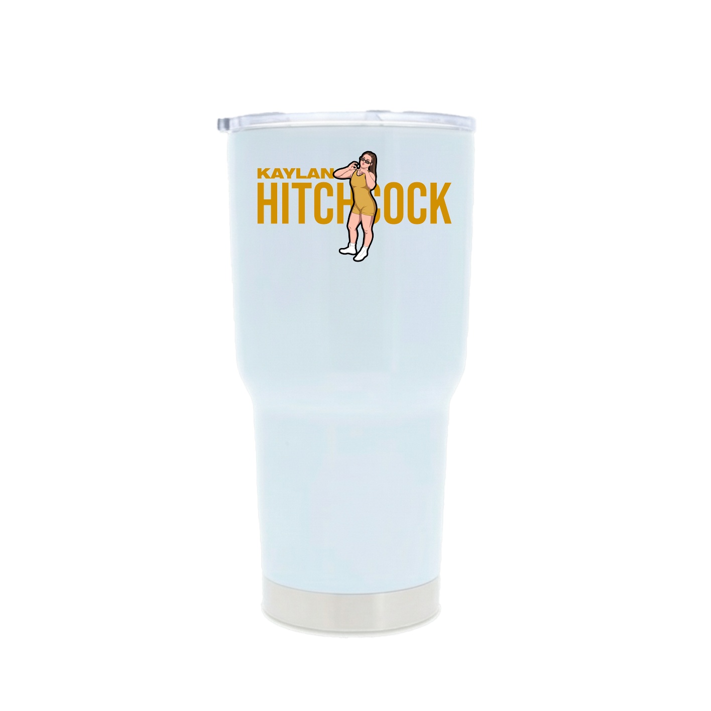 30oz Stainless Steel Tumbler — Player Name in White