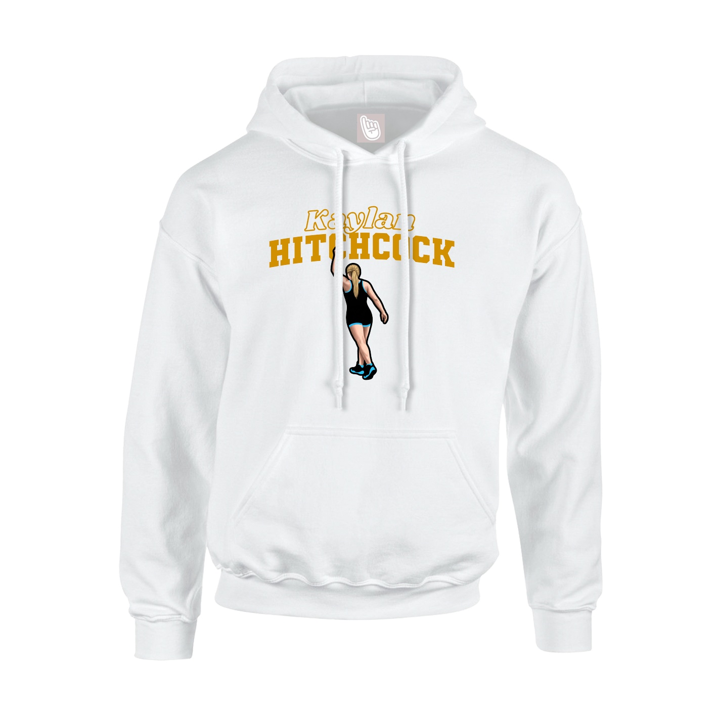 Hoodie — Name Arch in White