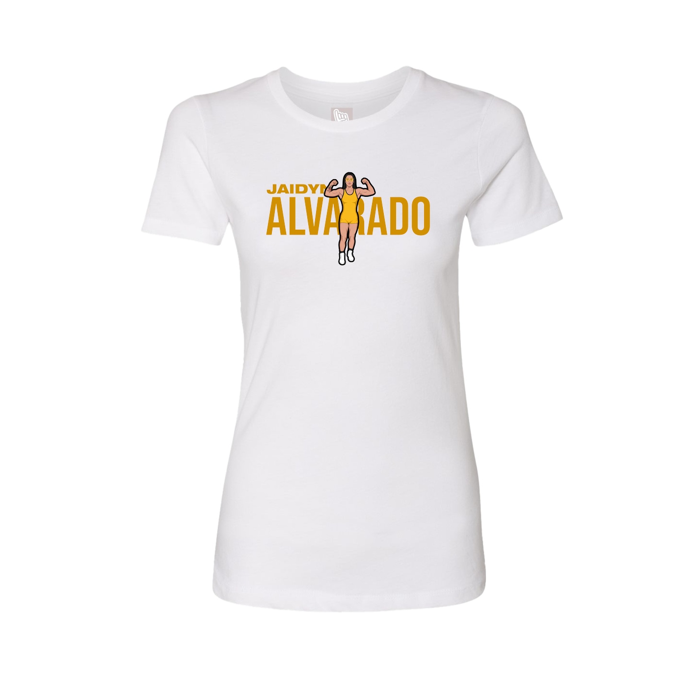 Fitted Women's Tee — Player Name in White