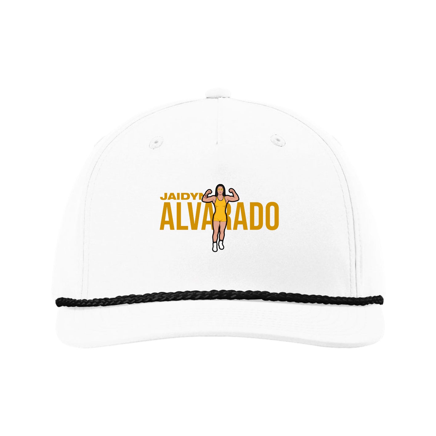 Five-Panel Classic Rope Cap — Player Name in White