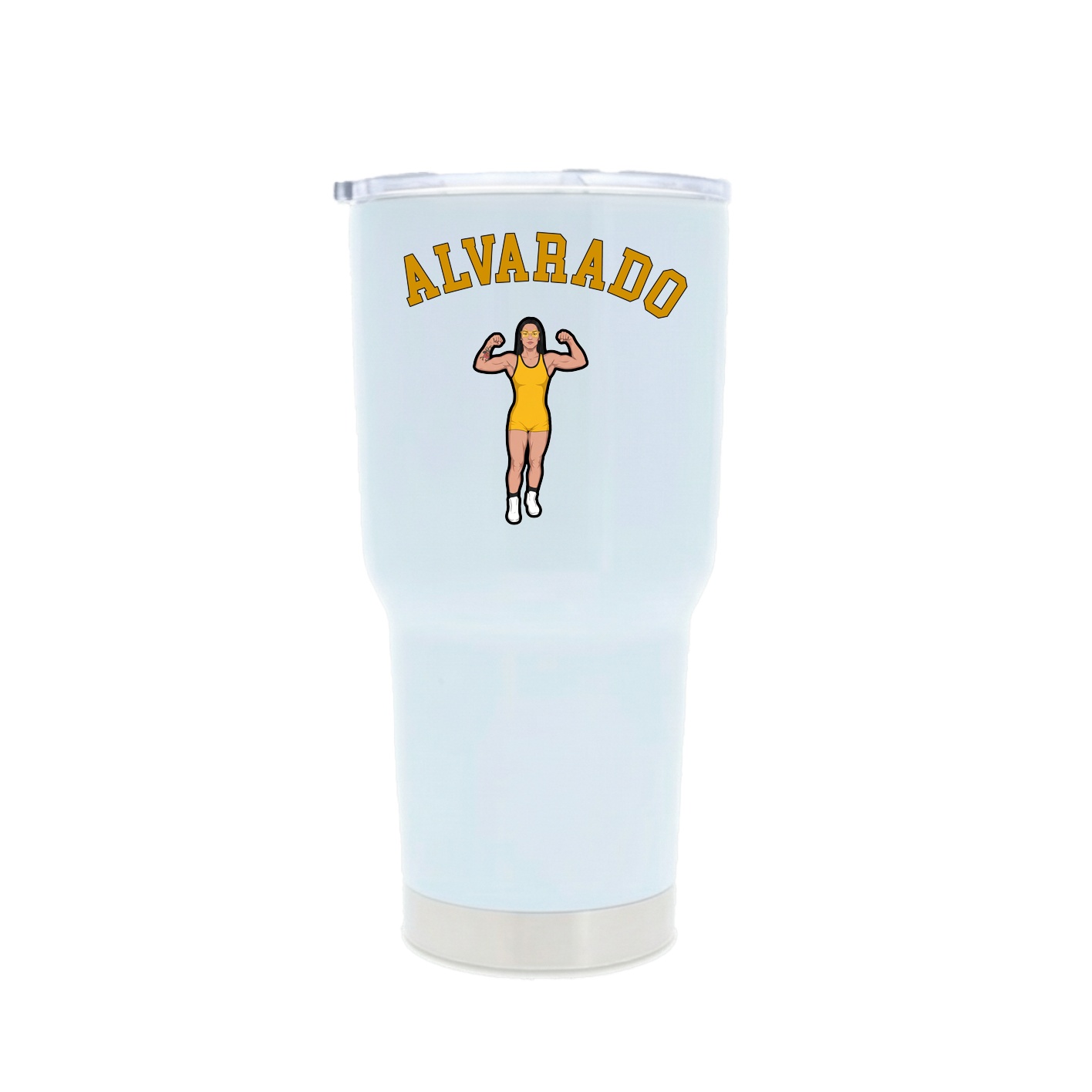 30oz Stainless Steel Tumbler — Shirsey Arch in White