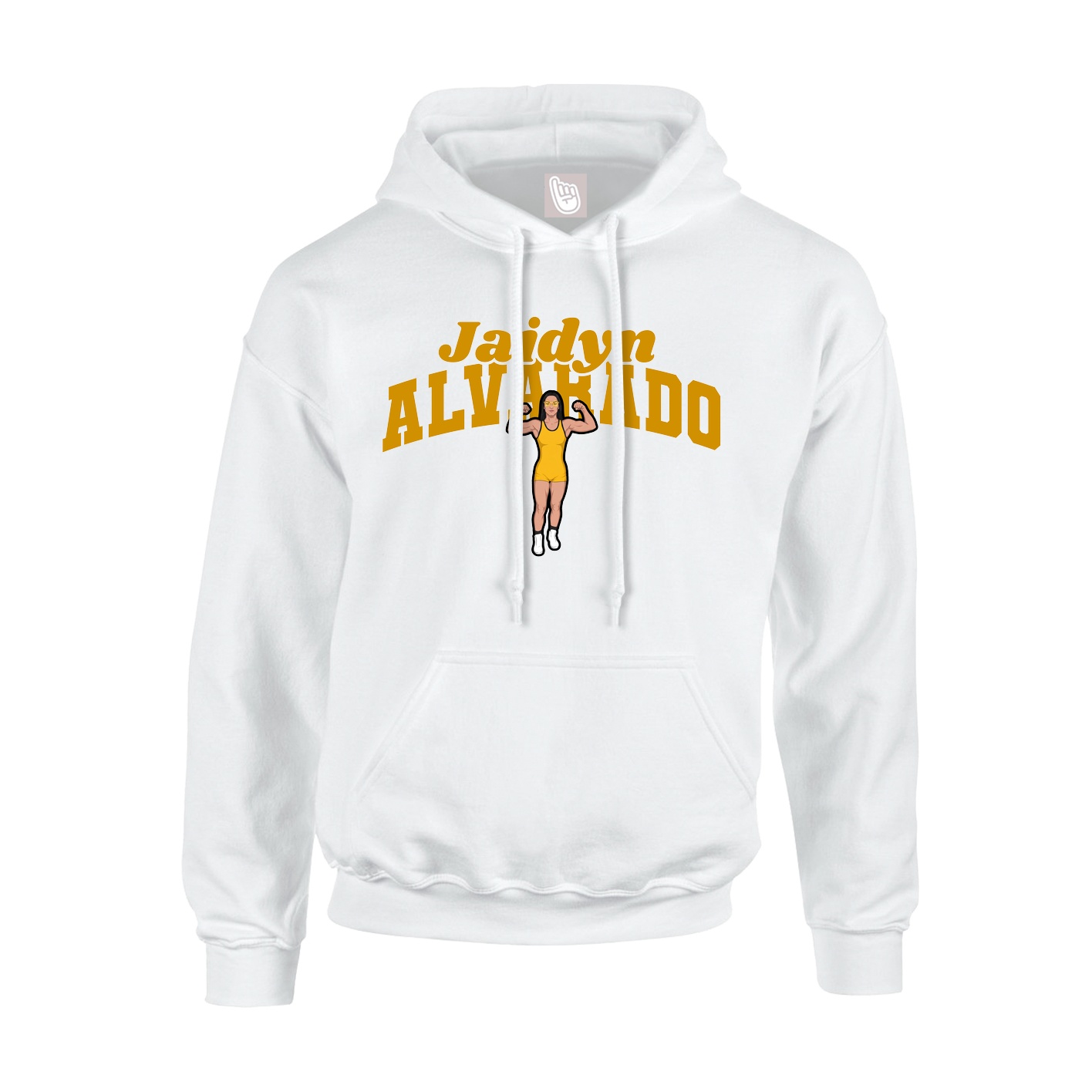 Youth Hoodie — Signature Arch in White