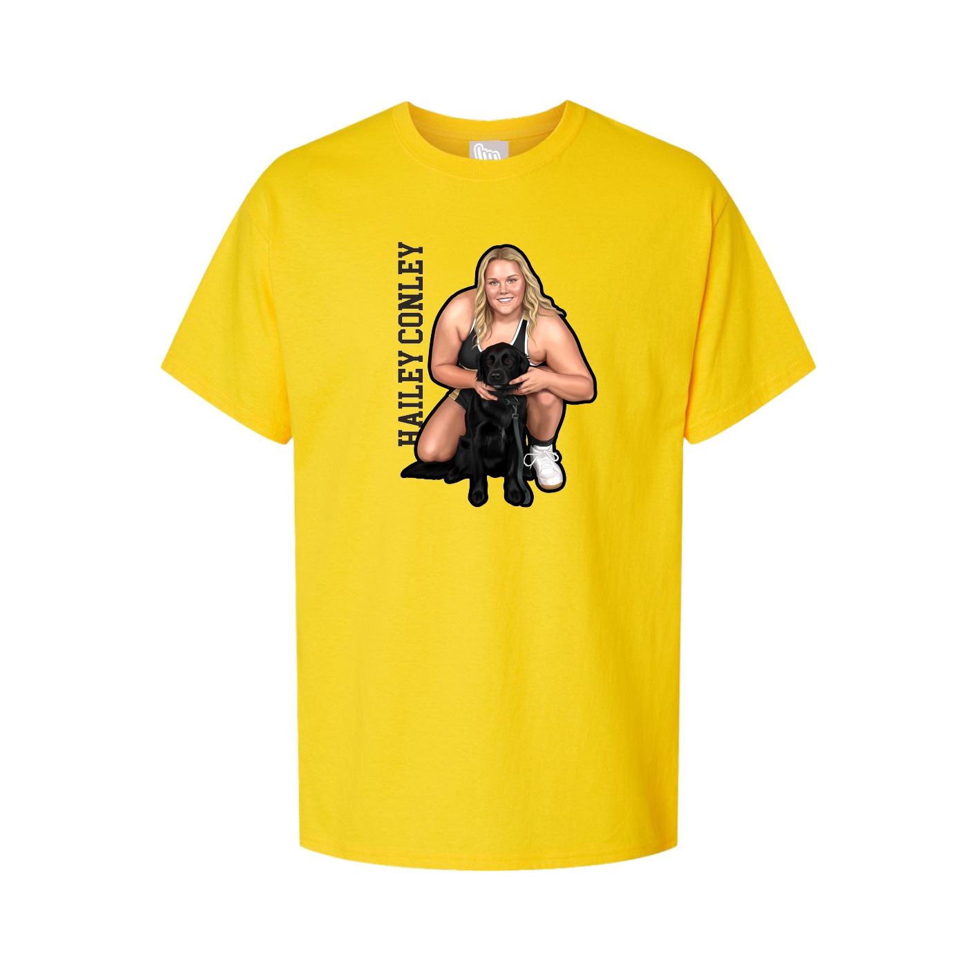 Tee — Name Vertical in Gold