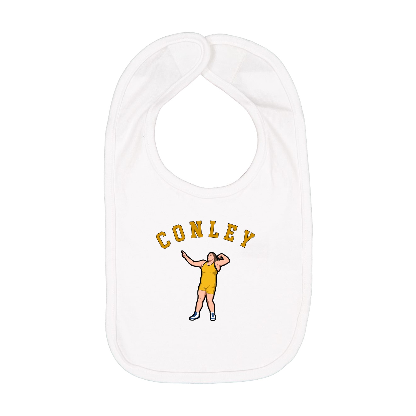 Infant Bib — Shirsey Arch in White