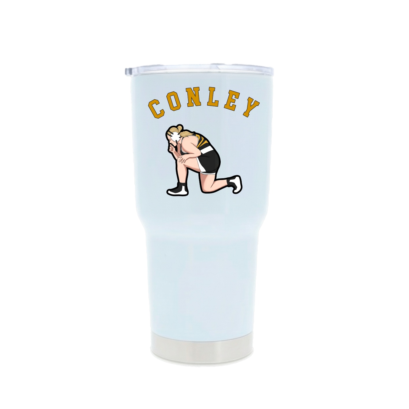 30oz Stainless Steel Tumbler — Shirsey Arch in White